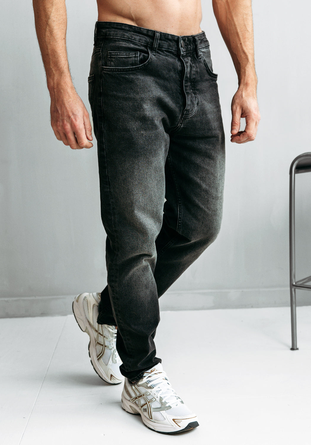 Cotton District LOOSE FIT JEANS ANTHRACITE