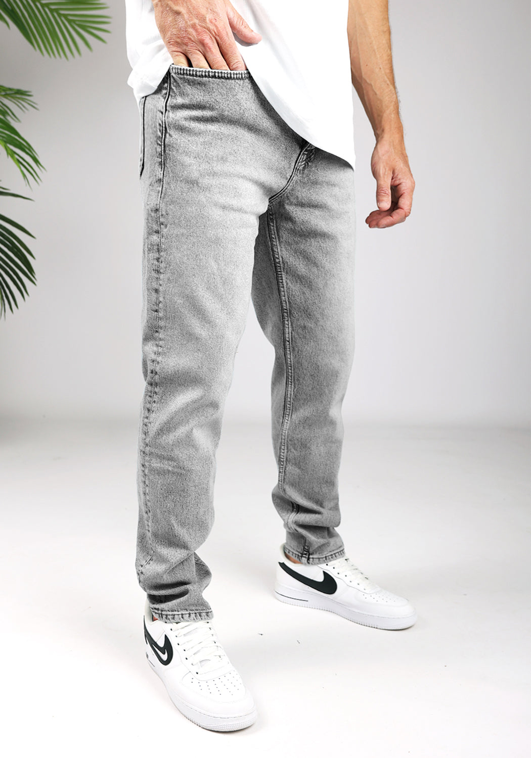 Cotton District LOOSE FIT JEANS GREY
