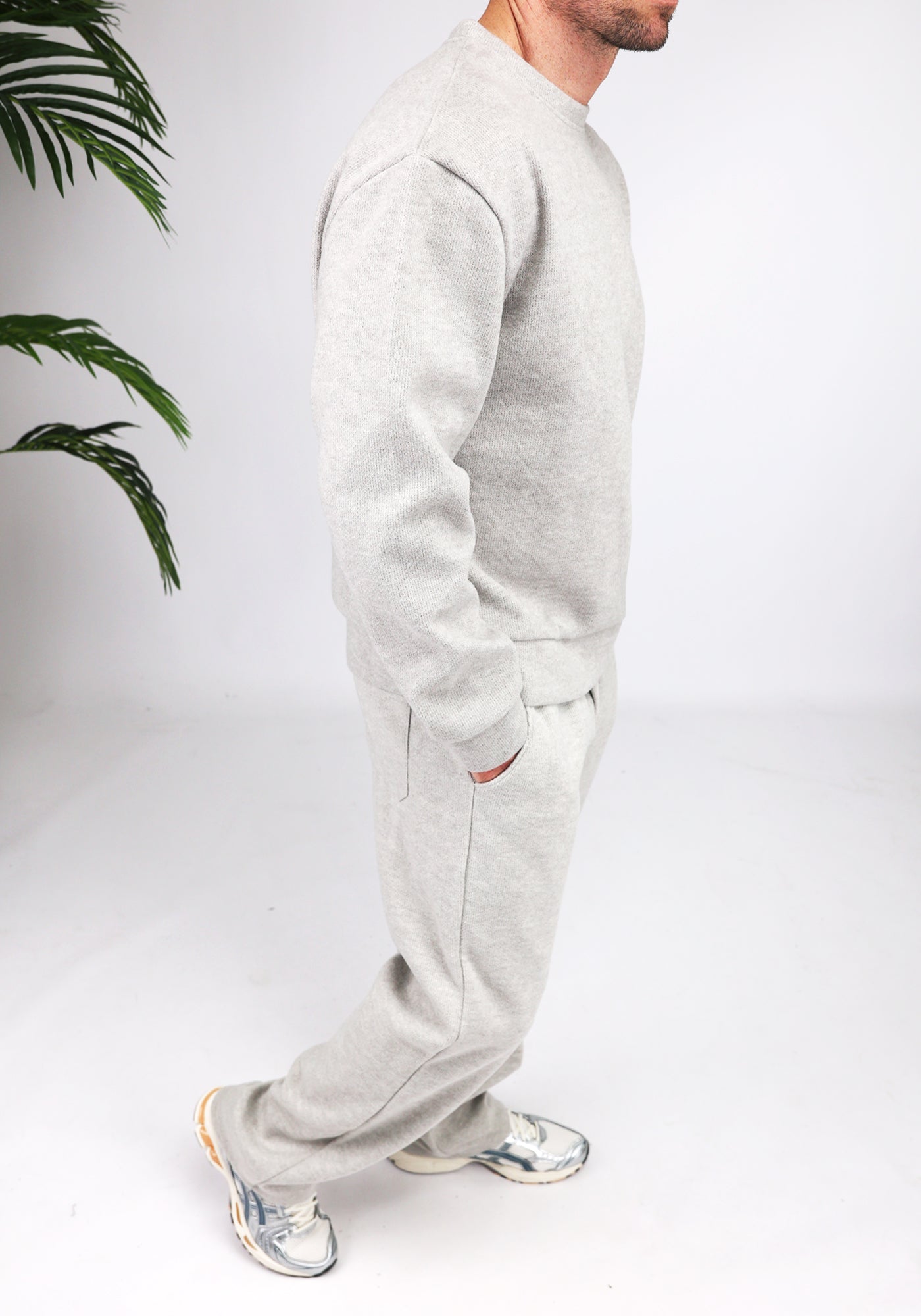Cotton District LOOSE JOGGER SET GREY