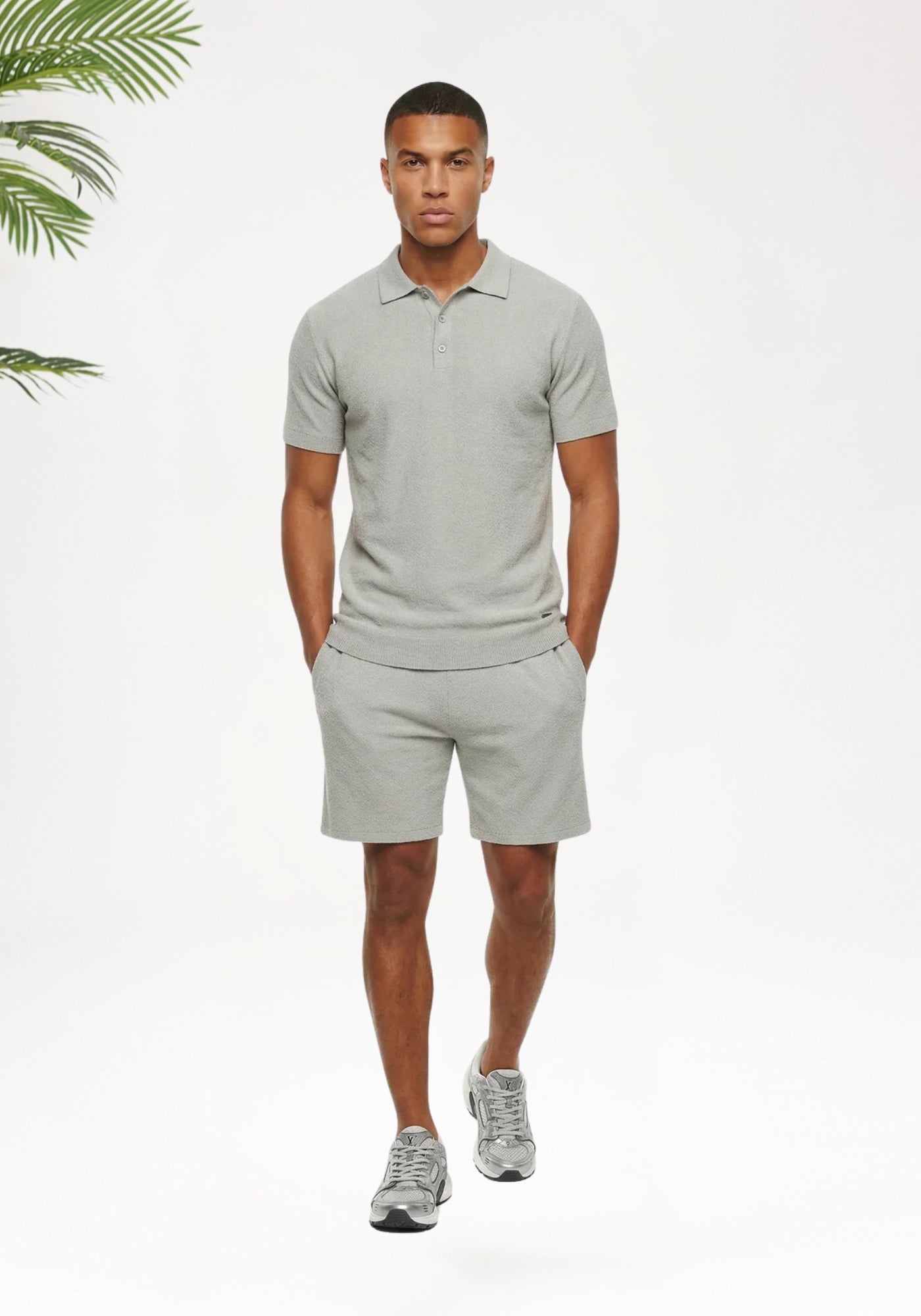 Cotton District MALELIONS BOUCLE SET Sets GREY