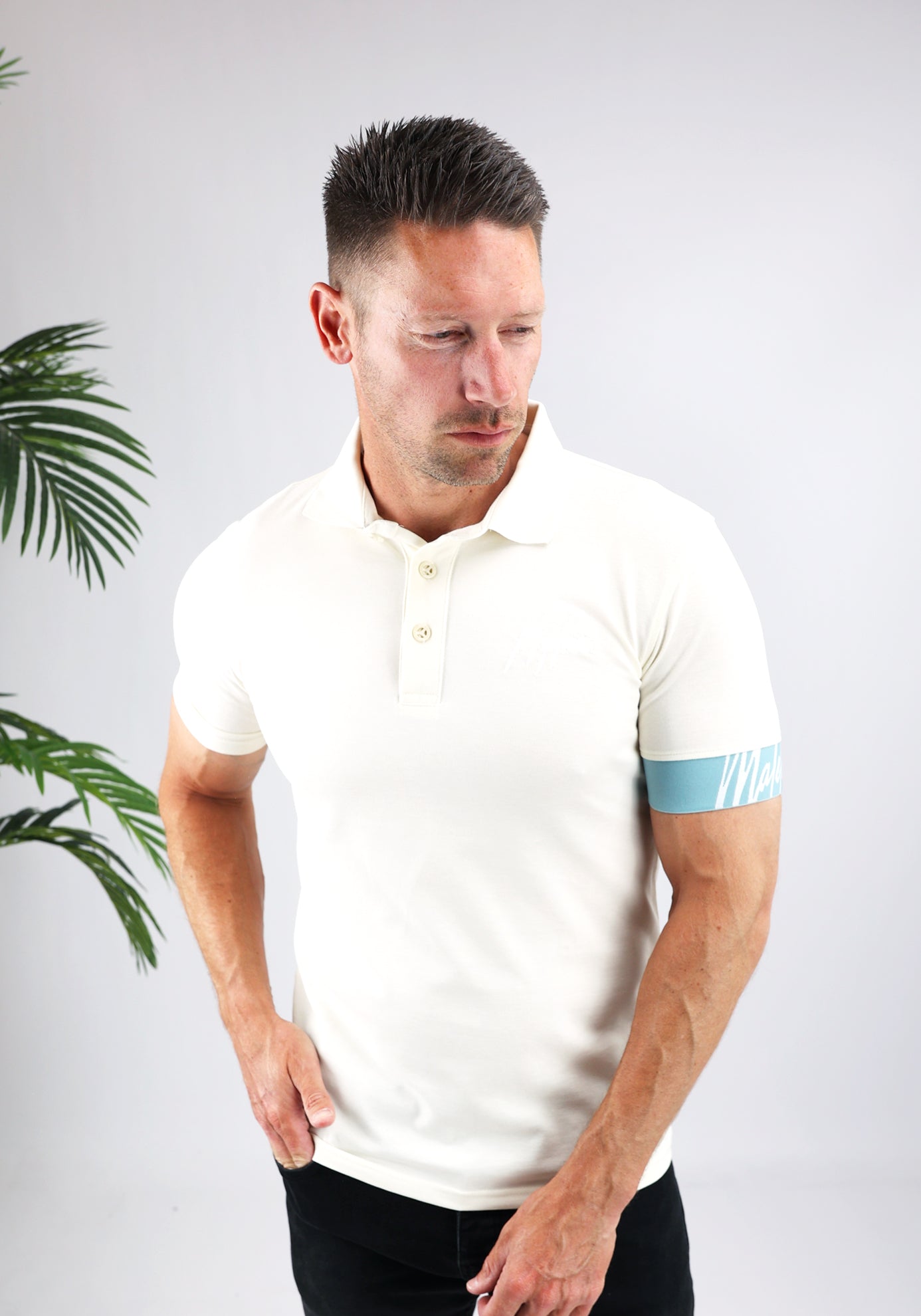 Cotton District MALELIONS CAPTAIN POLO OFF WHITE