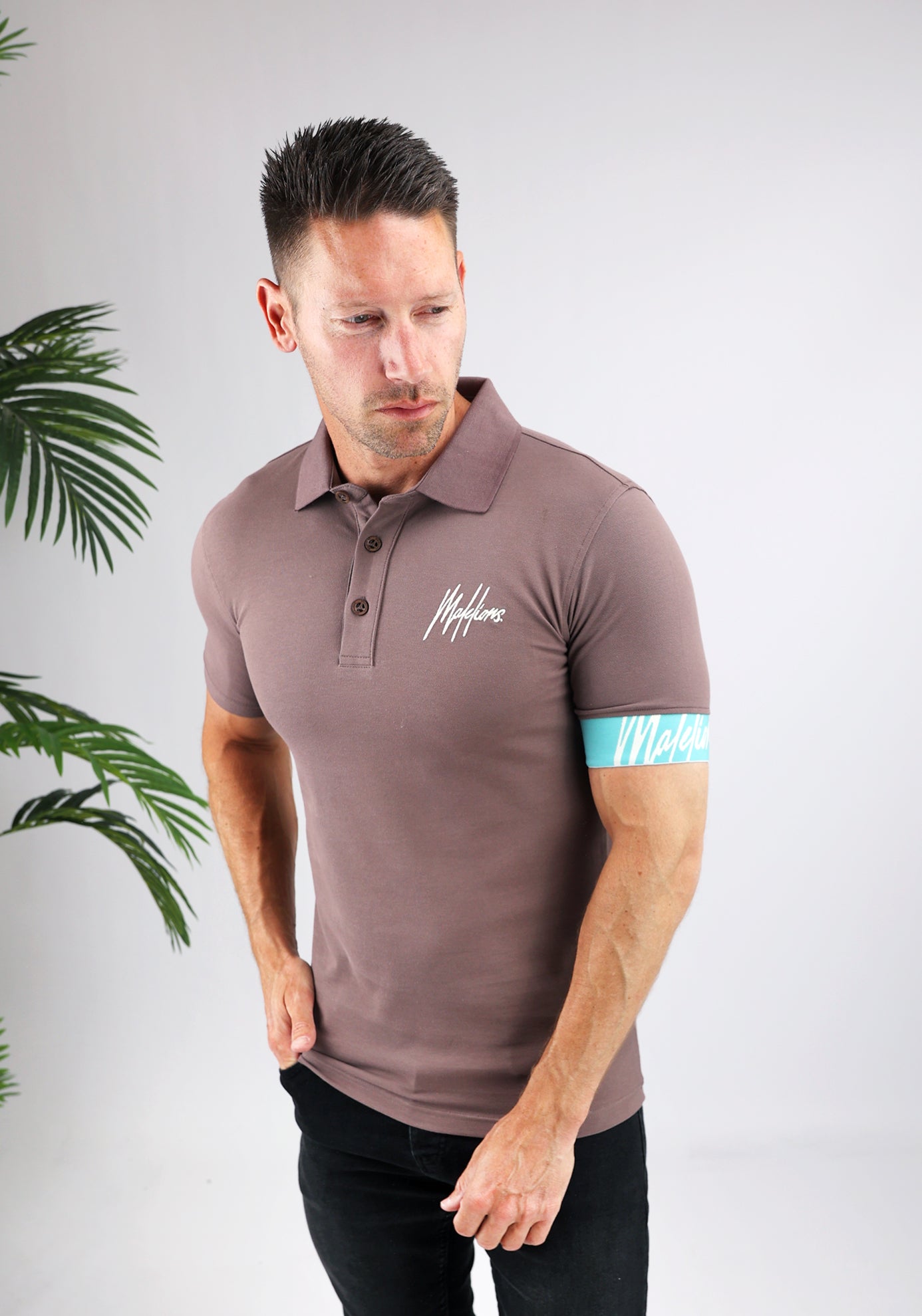 Cotton District MALELIONS CAPTAIN POLO STONE BROWN