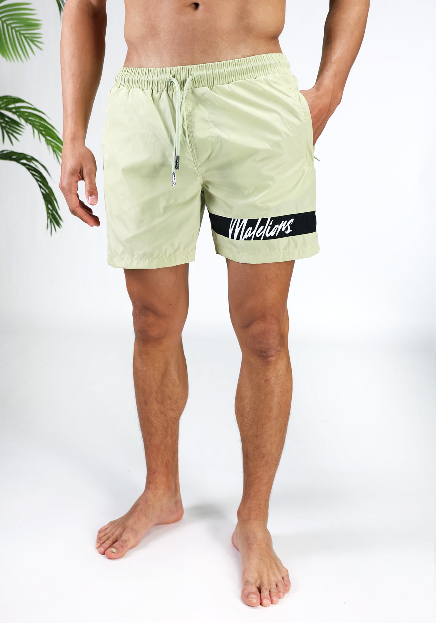 Cotton District MALELIONS CAPTAIN SWIMSHORTS LIGHT GREEN