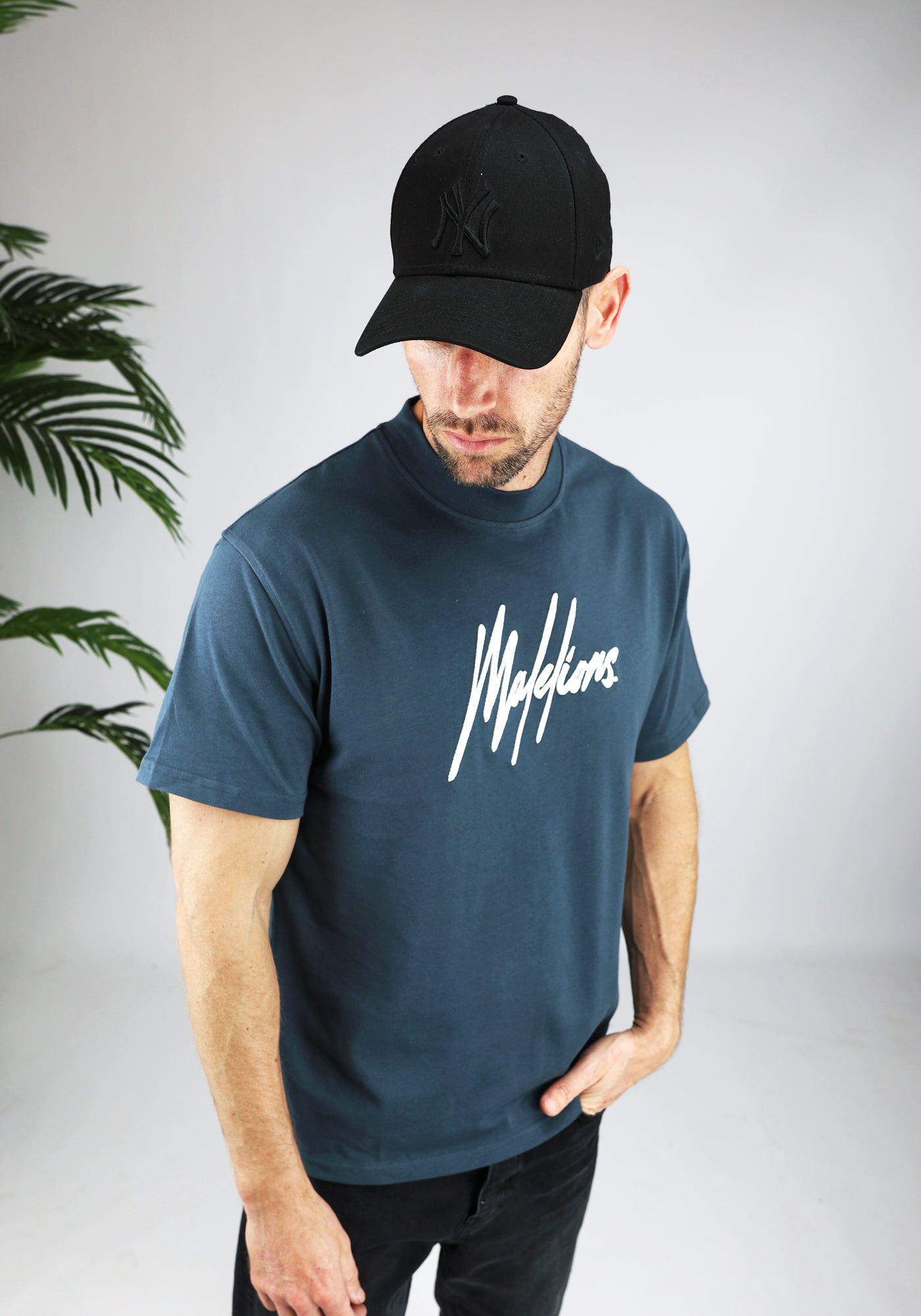 Cotton District MALELIONS ESSENTIALS T-SHIRT T-Shirts BLUE