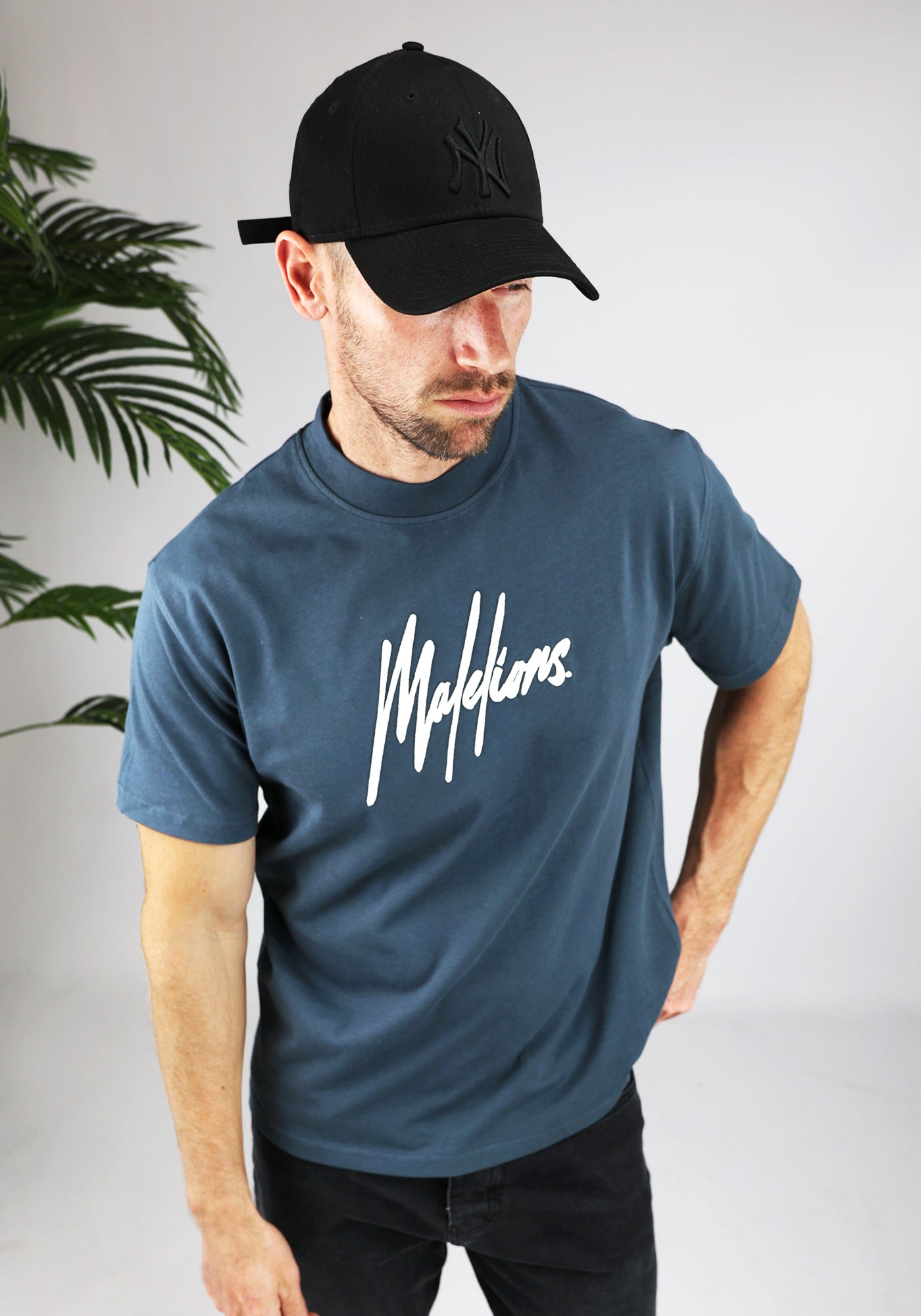 Cotton District MALELIONS ESSENTIALS T-SHIRT T-Shirts BLUE
