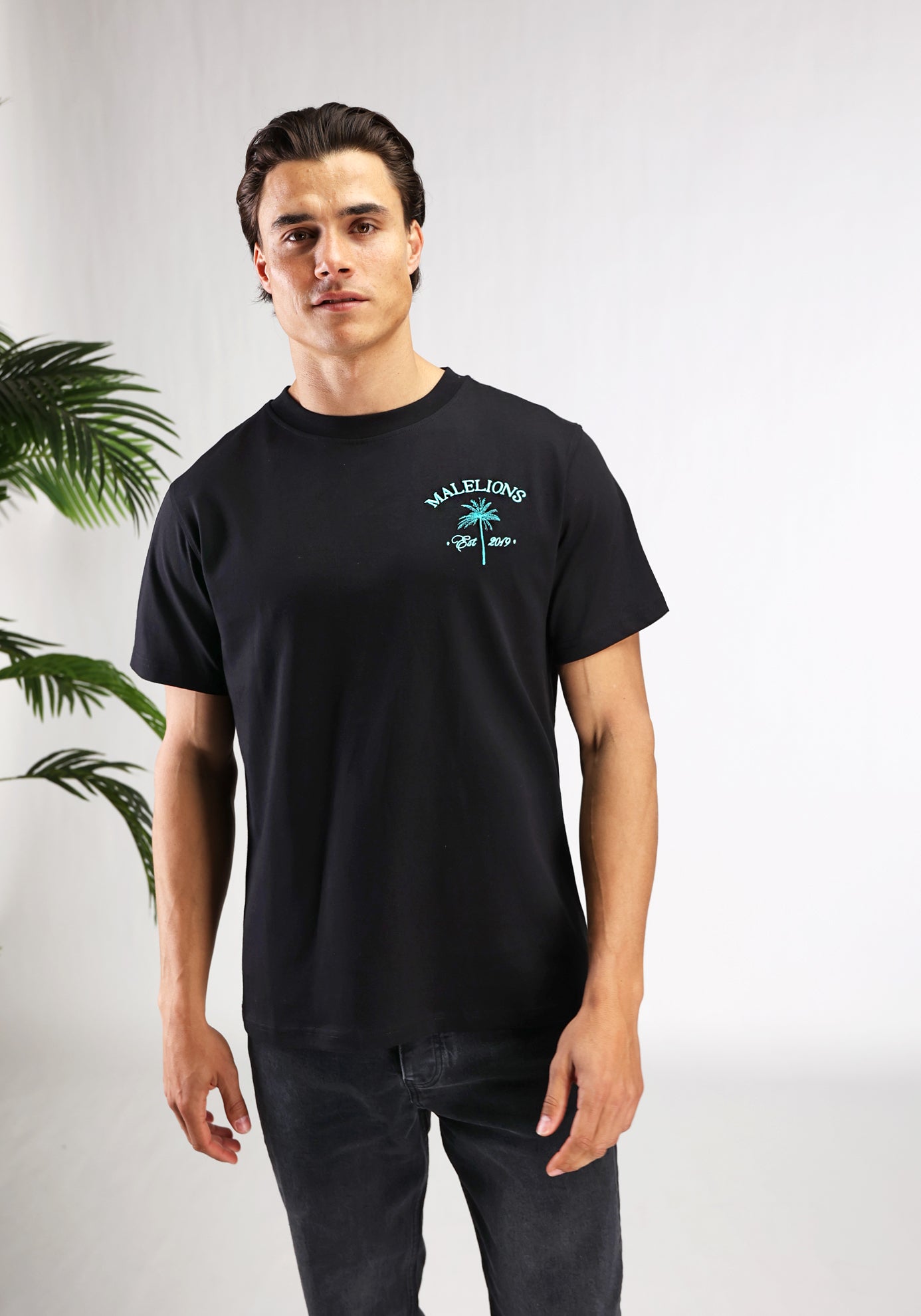 Cotton District MALELIONS JUNGLE T-SHIRT BLACK