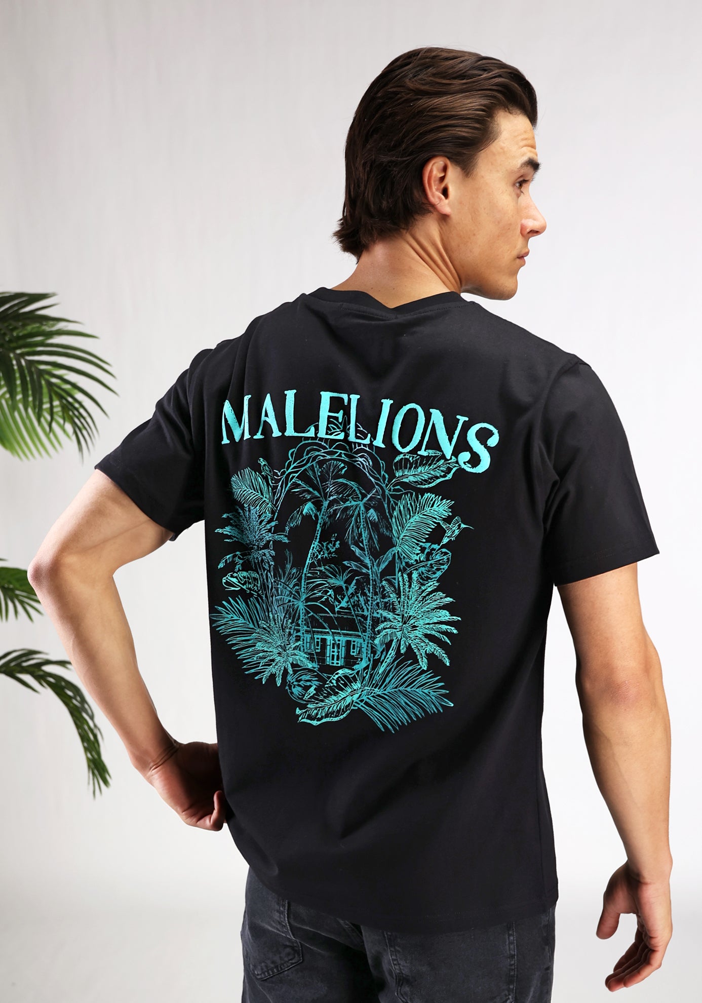 Cotton District MALELIONS JUNGLE T-SHIRT BLACK