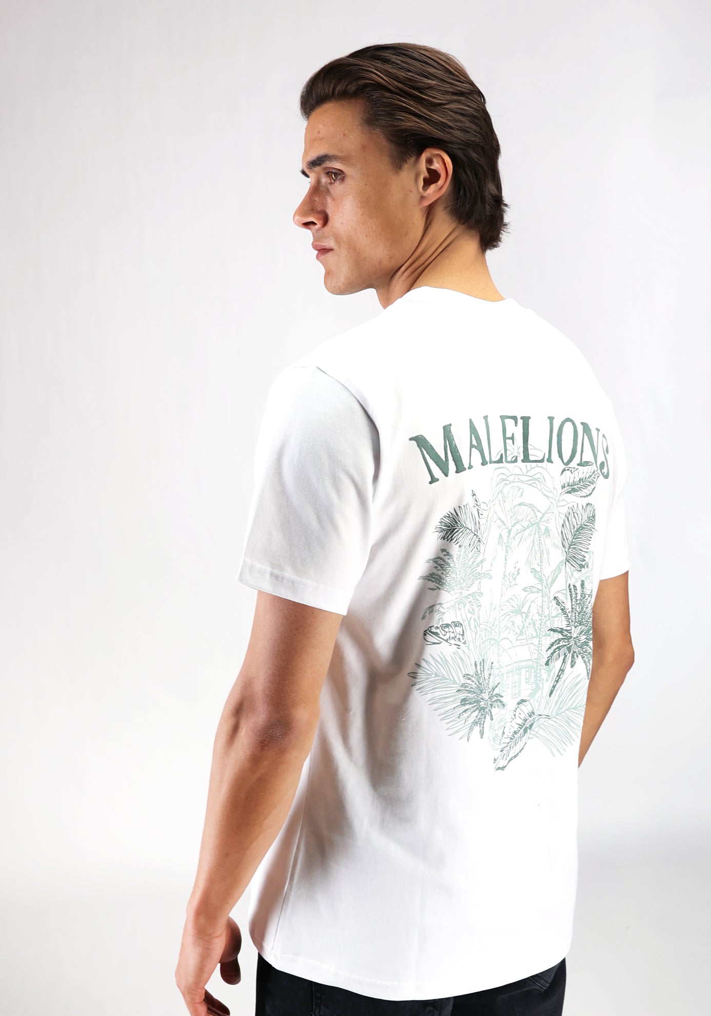 Cotton District MALELIONS JUNGLE T-SHIRT WHITE
