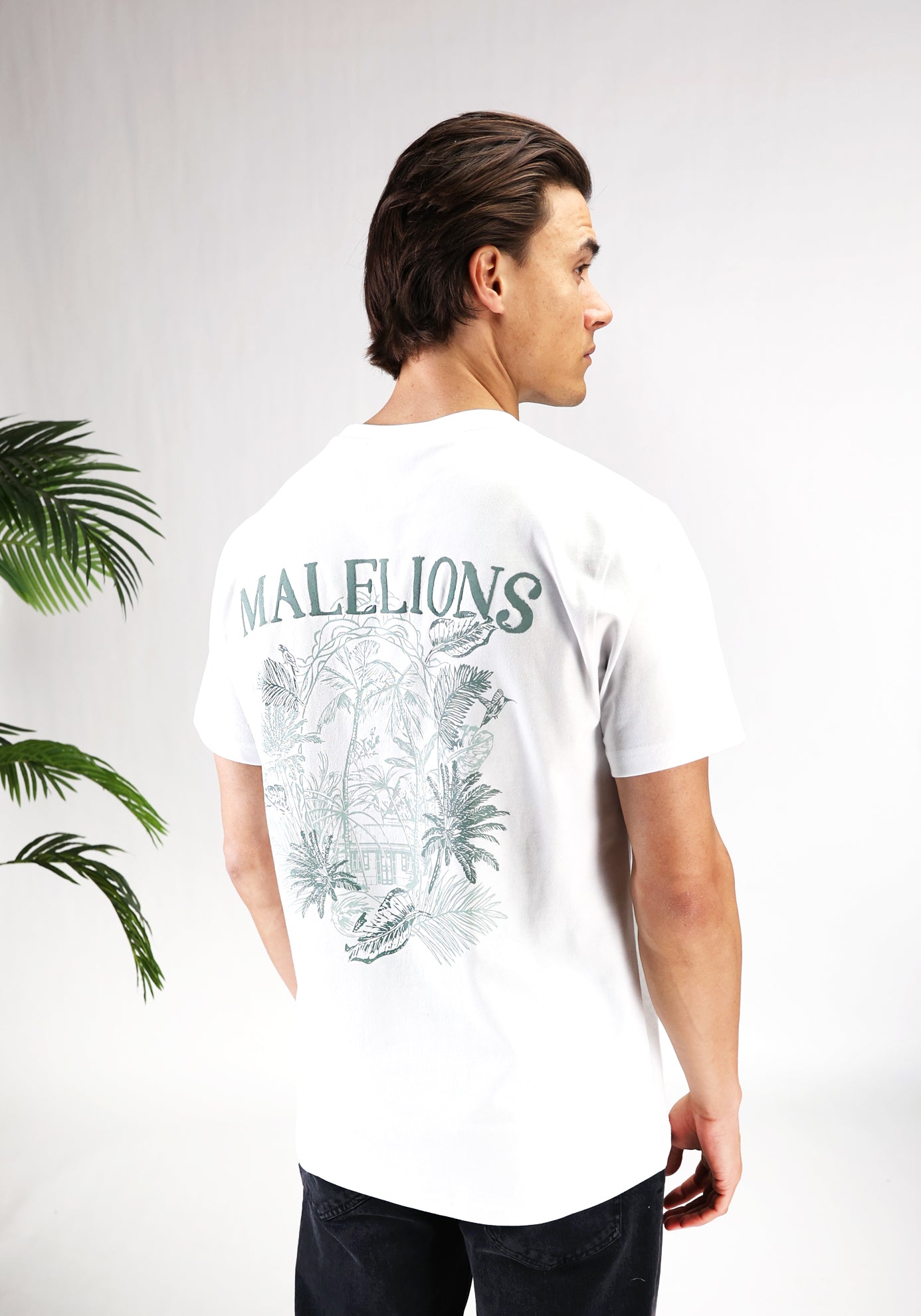 Cotton District MALELIONS JUNGLE T-SHIRT WHITE