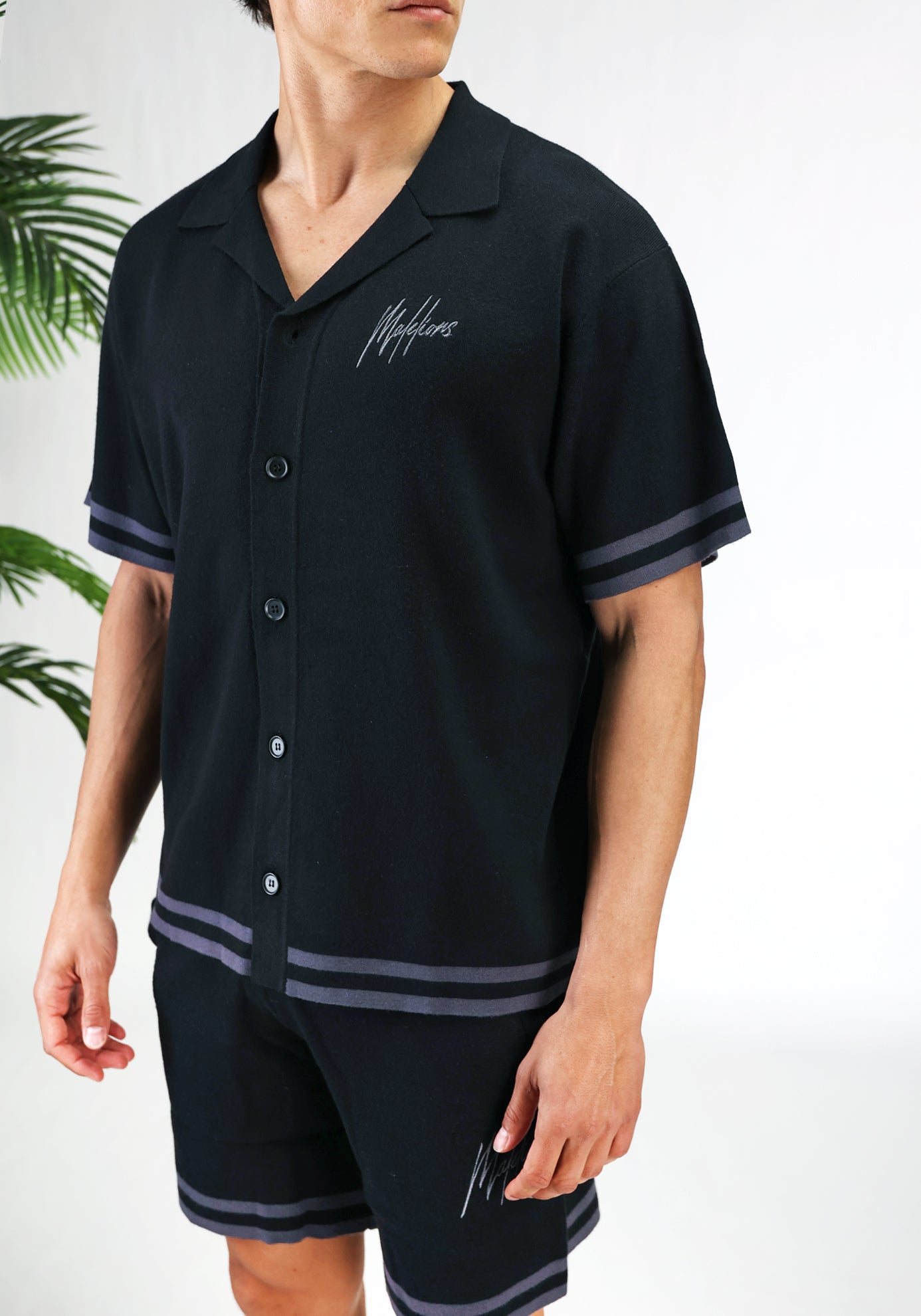 Cotton District MALELIONS KNITTED SET BLACK