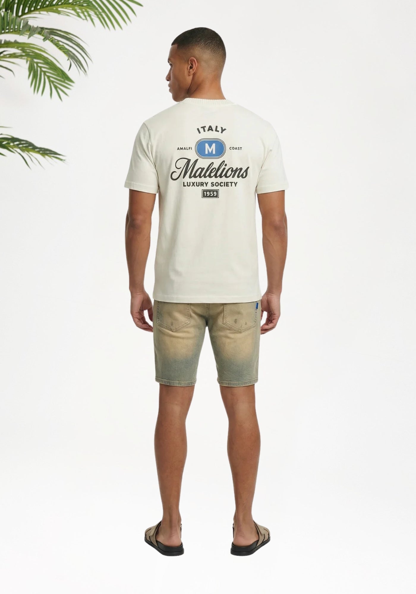 Cotton District MALELIONS LUXURY STAMP T-SHIRT T-Shirts OFF WHITE