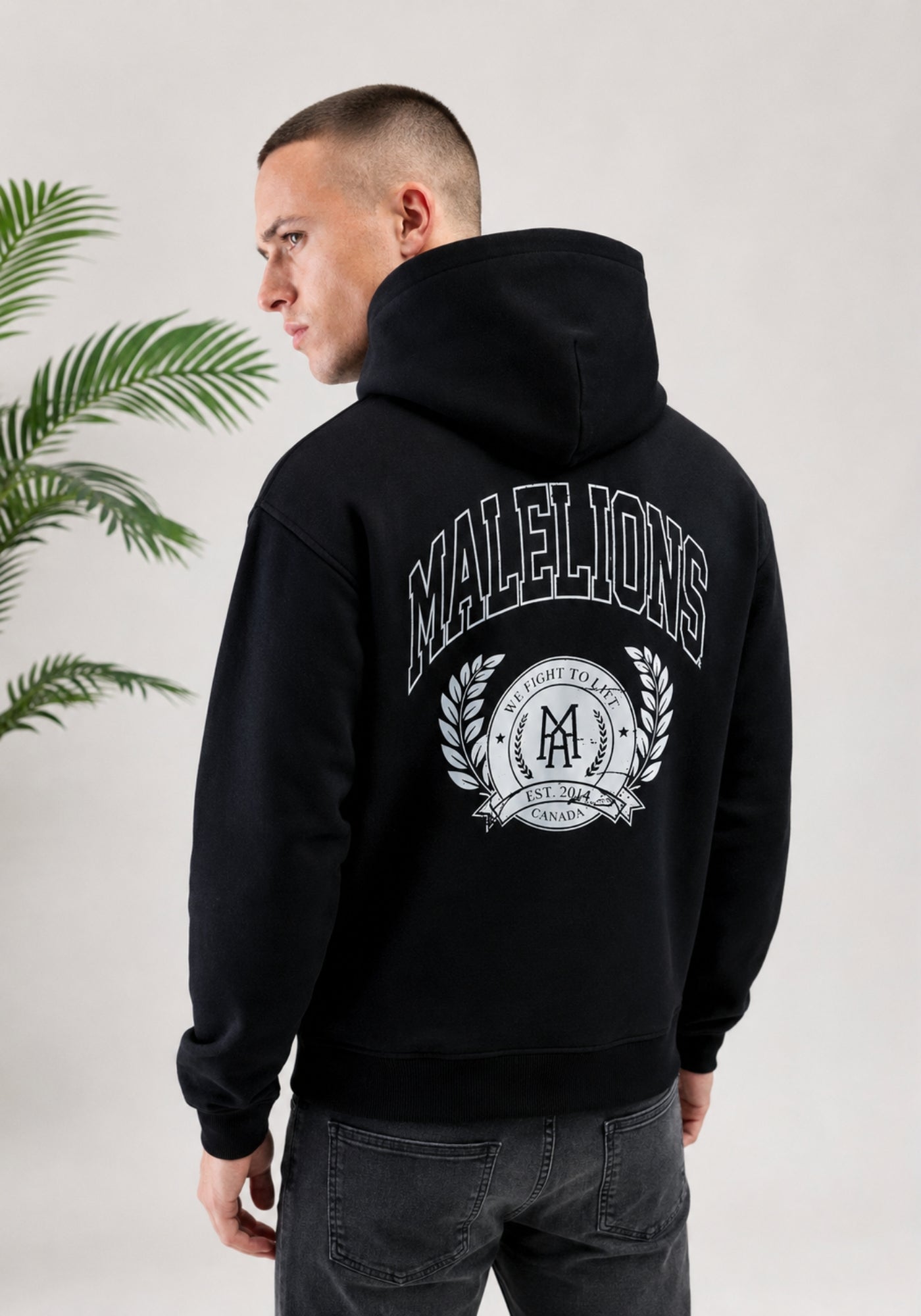 Cotton District MALELIONS MEN COMMUNITY HOODIE Hoodies BLACK