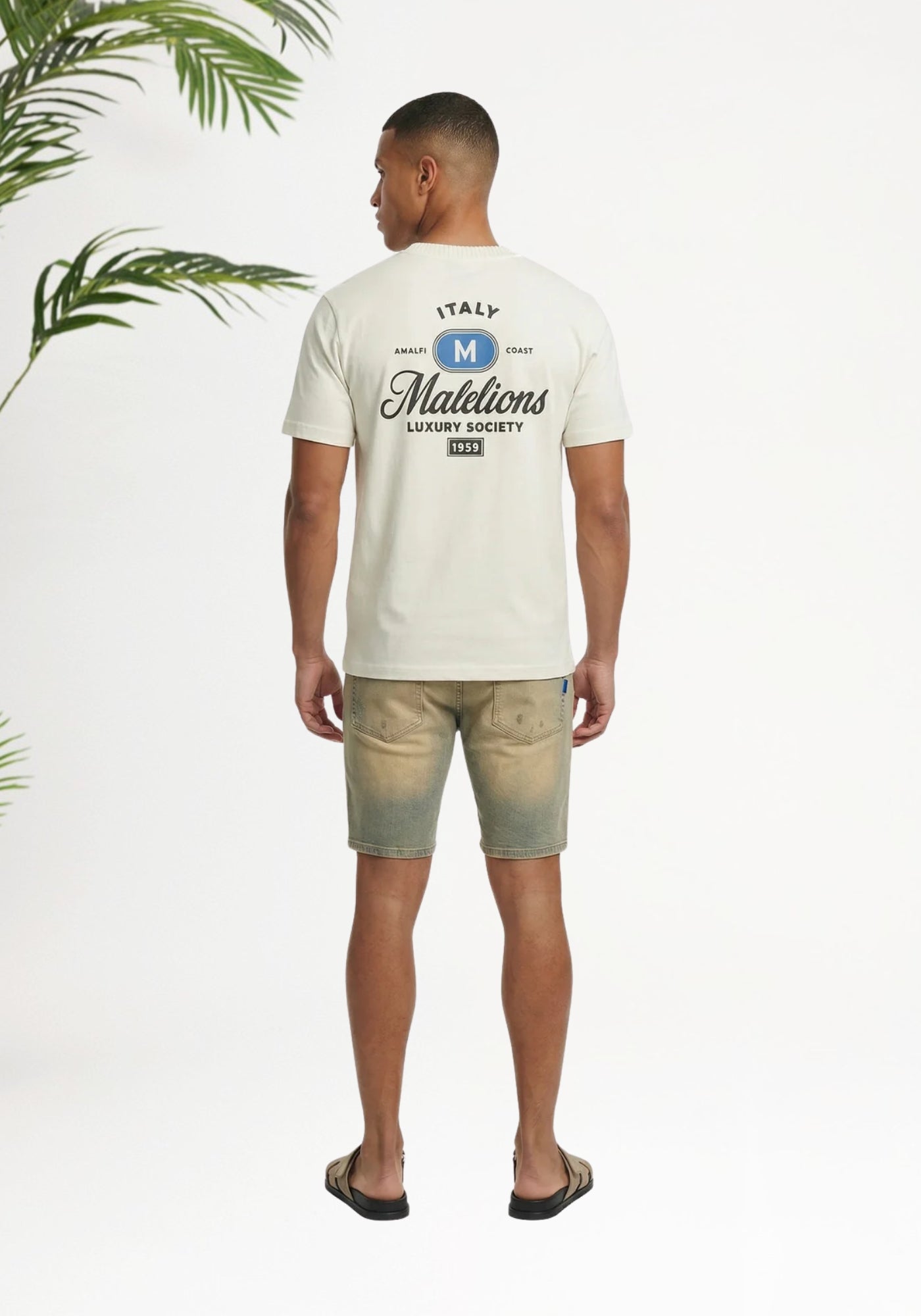 Cotton District MALELIONS MEN LUXURY STAMP T-SHIRT T-Shirts OFF WHITE