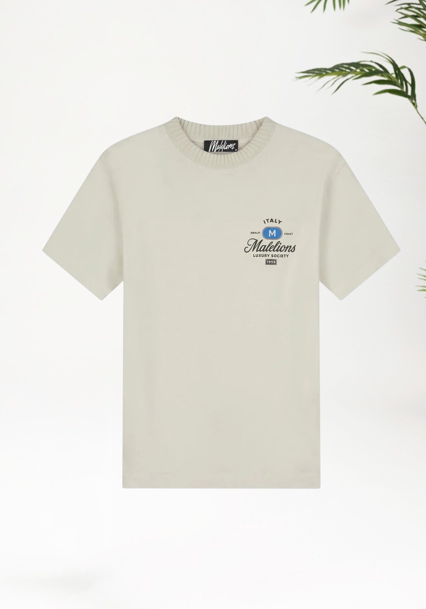 Cotton District MALELIONS MEN LUXURY STAMP T-SHIRT T-Shirts OFF WHITE