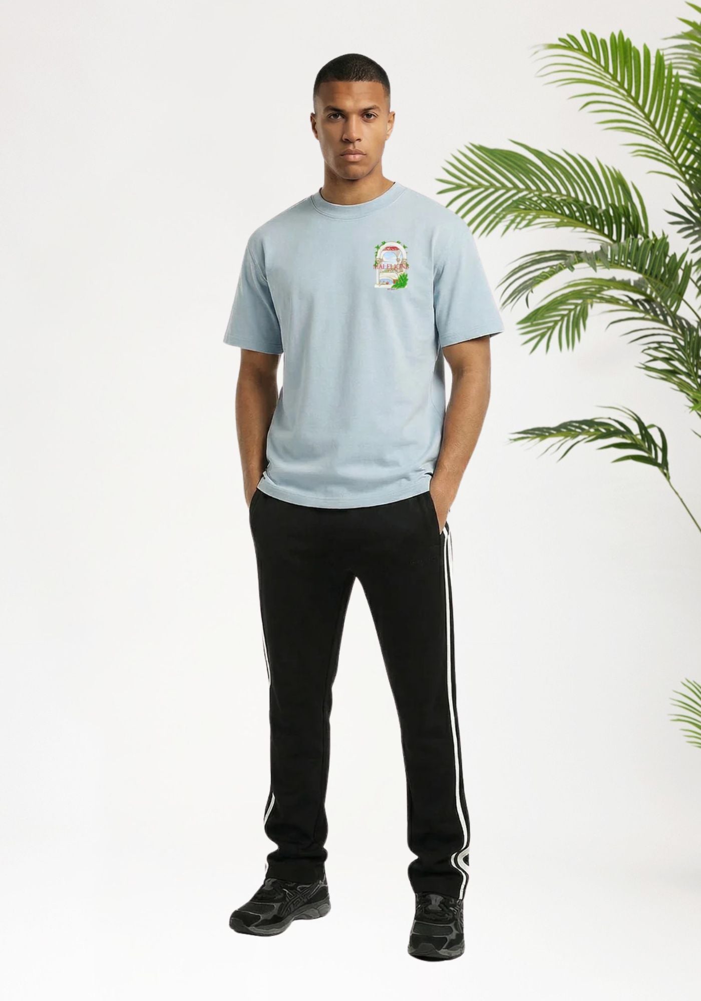 Cotton District MALELIONS MEN ROMAN T-SHIRT T-Shirts ICE BLUE