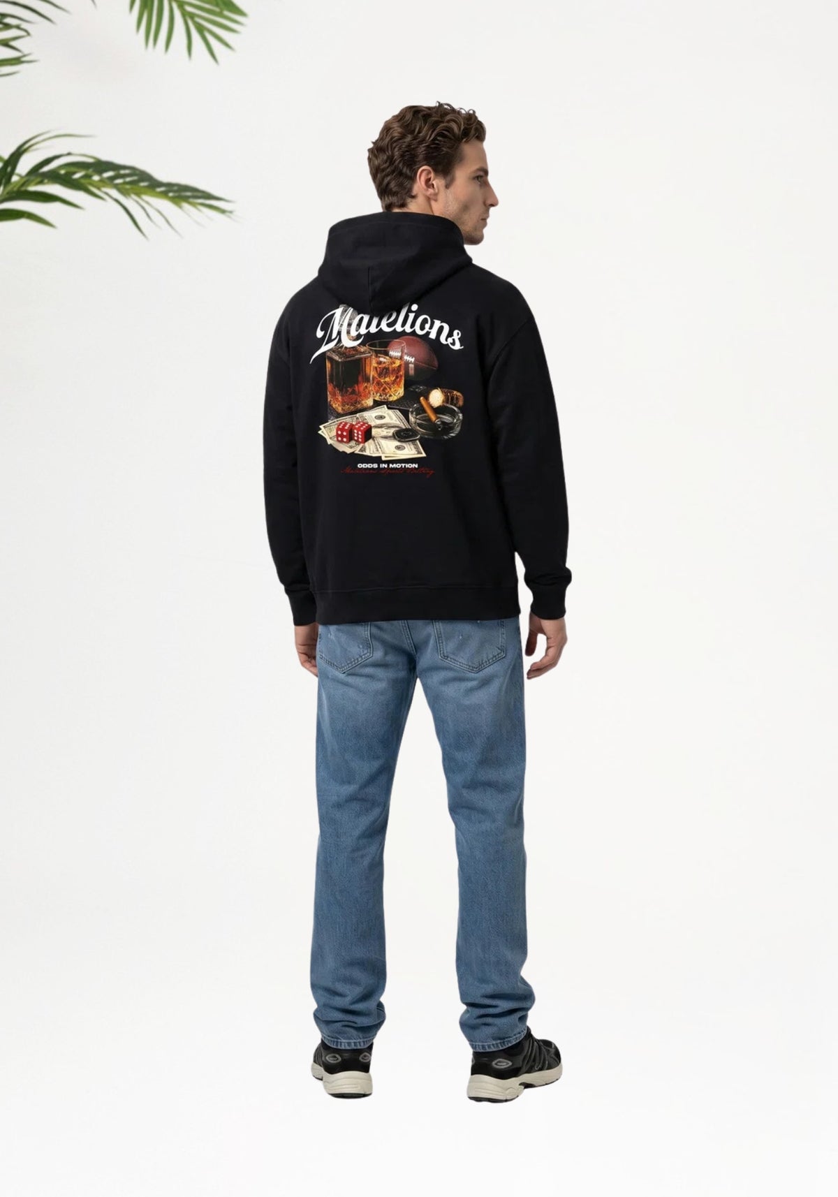 Cotton District MALELIONS MEN SPORTS BETTING HOODIE BLACK