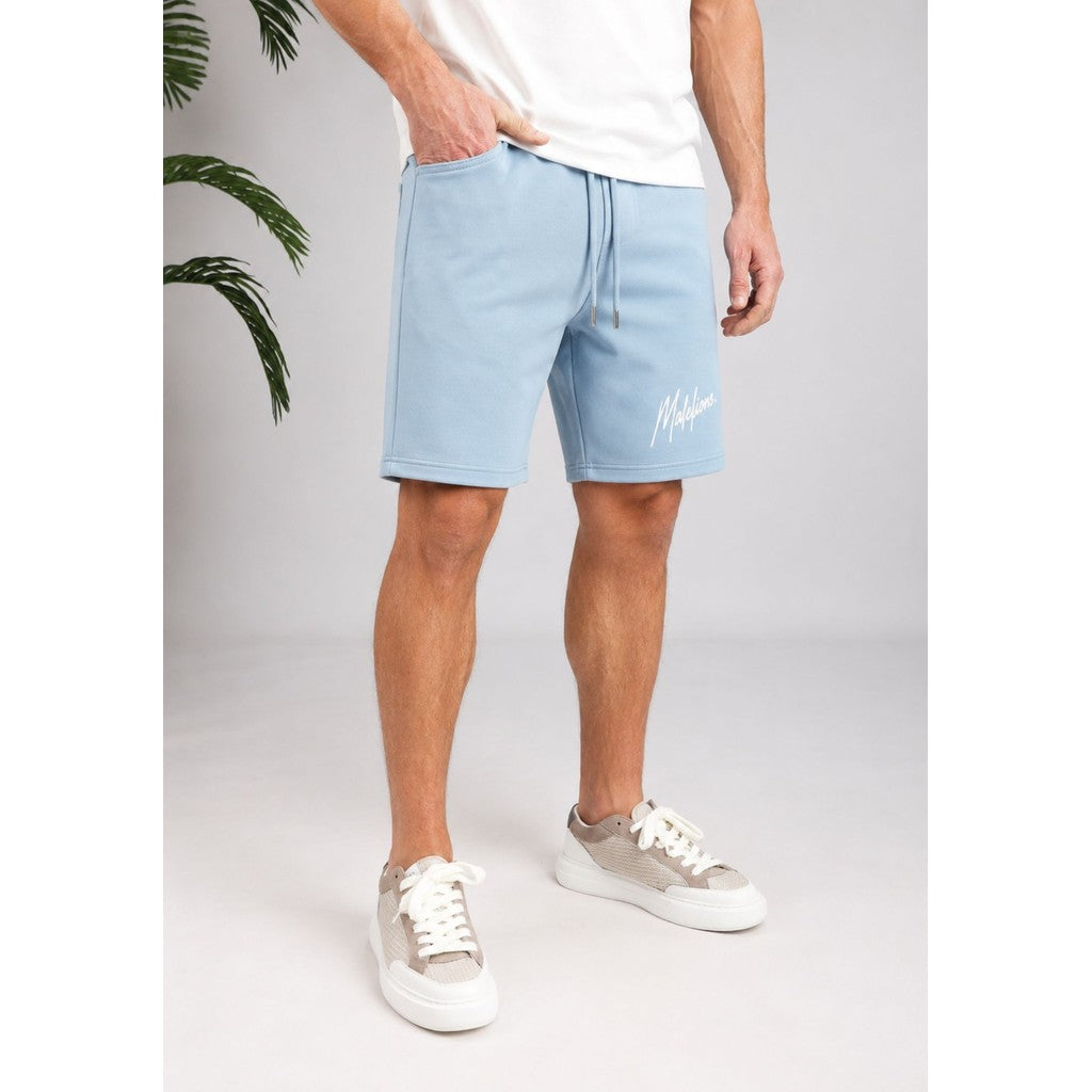 Cotton District MALELIONS MEN STRIPED SIGNATURE SHORTS Shorts ICE BLUE