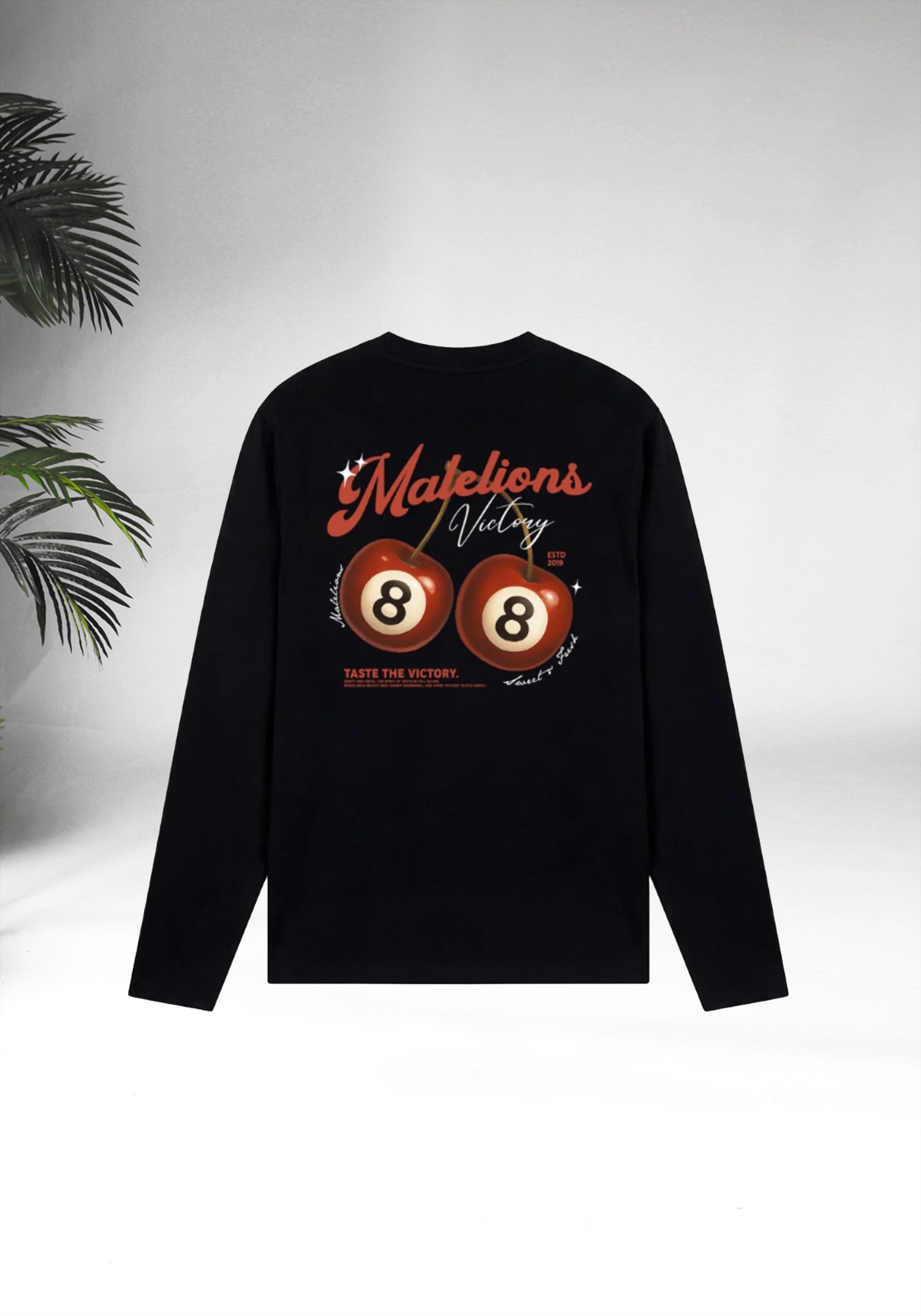 Cotton District MALELIONS MEN VICTORY TASTE LONGSLEEVE T-SHIRT Longsleeve BLACK