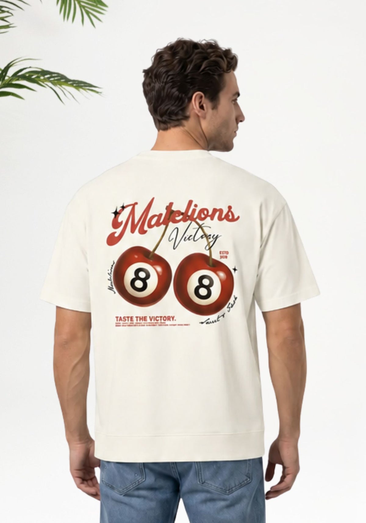 Cotton District MALELIONS MEN VICTORY TASTE T-SHIRT T-Shirts OFF WHITE
