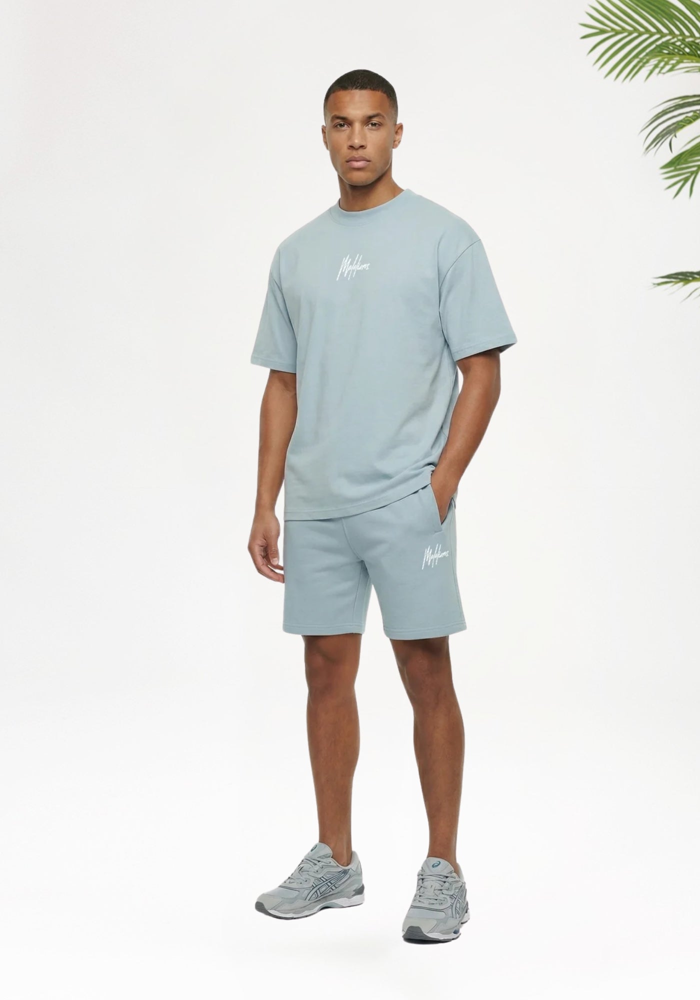Cotton District MALELIONS OVERSIZED STRIPED SIGNATURE T-SHIRT T-Shirts ICE BLUE