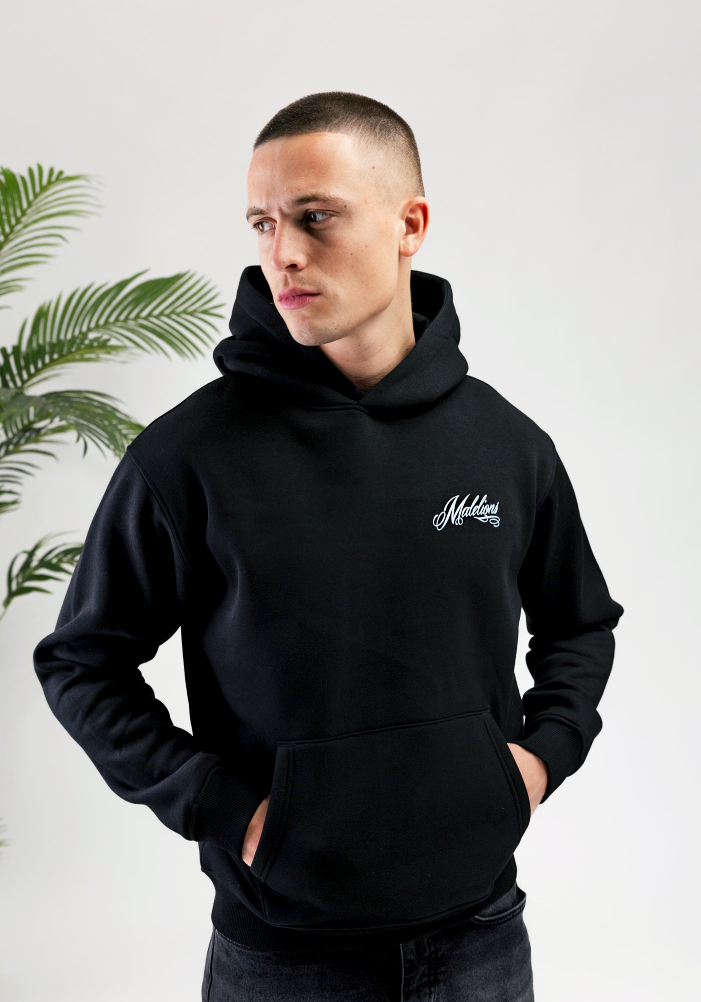 Cotton District MALELIONS PLAYING CARDS HOODIE BLACK