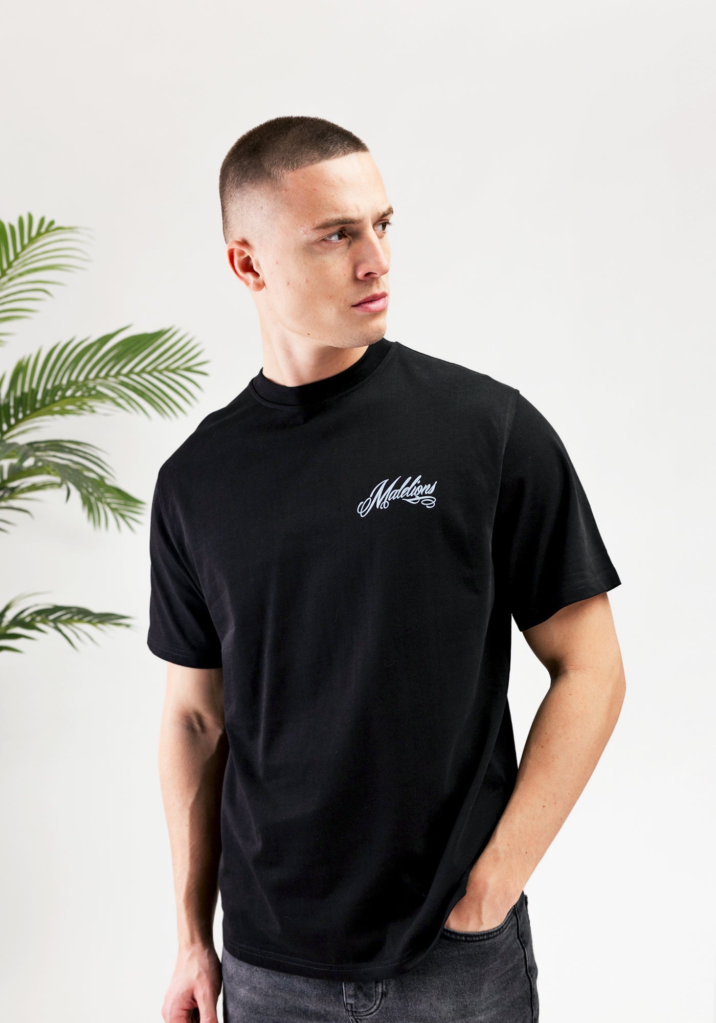 Cotton District MALELIONS PLAYING CARD T-SHIRT BLACK