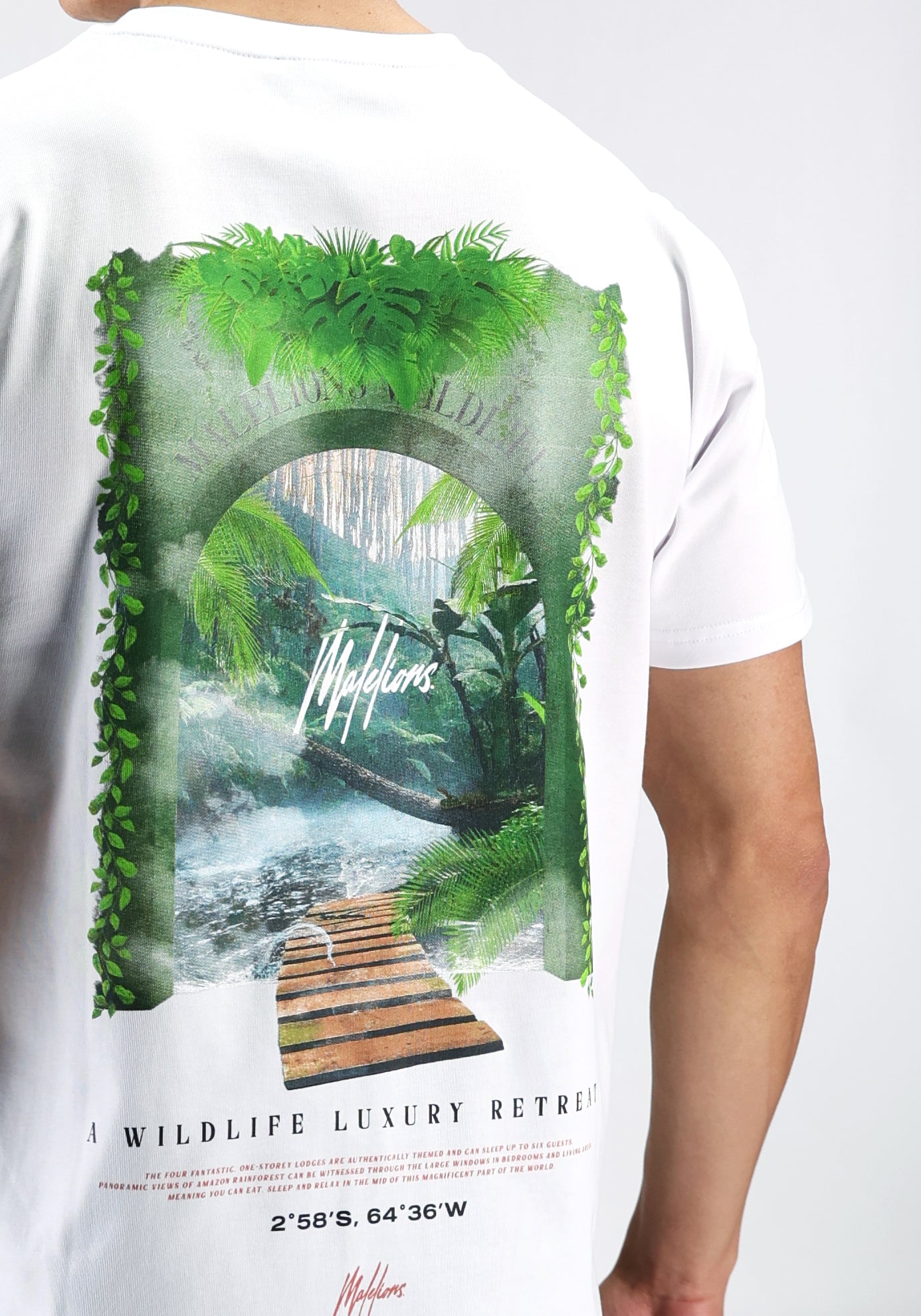 Cotton District MALELIONS RETREAT T-SHIRT WHITE