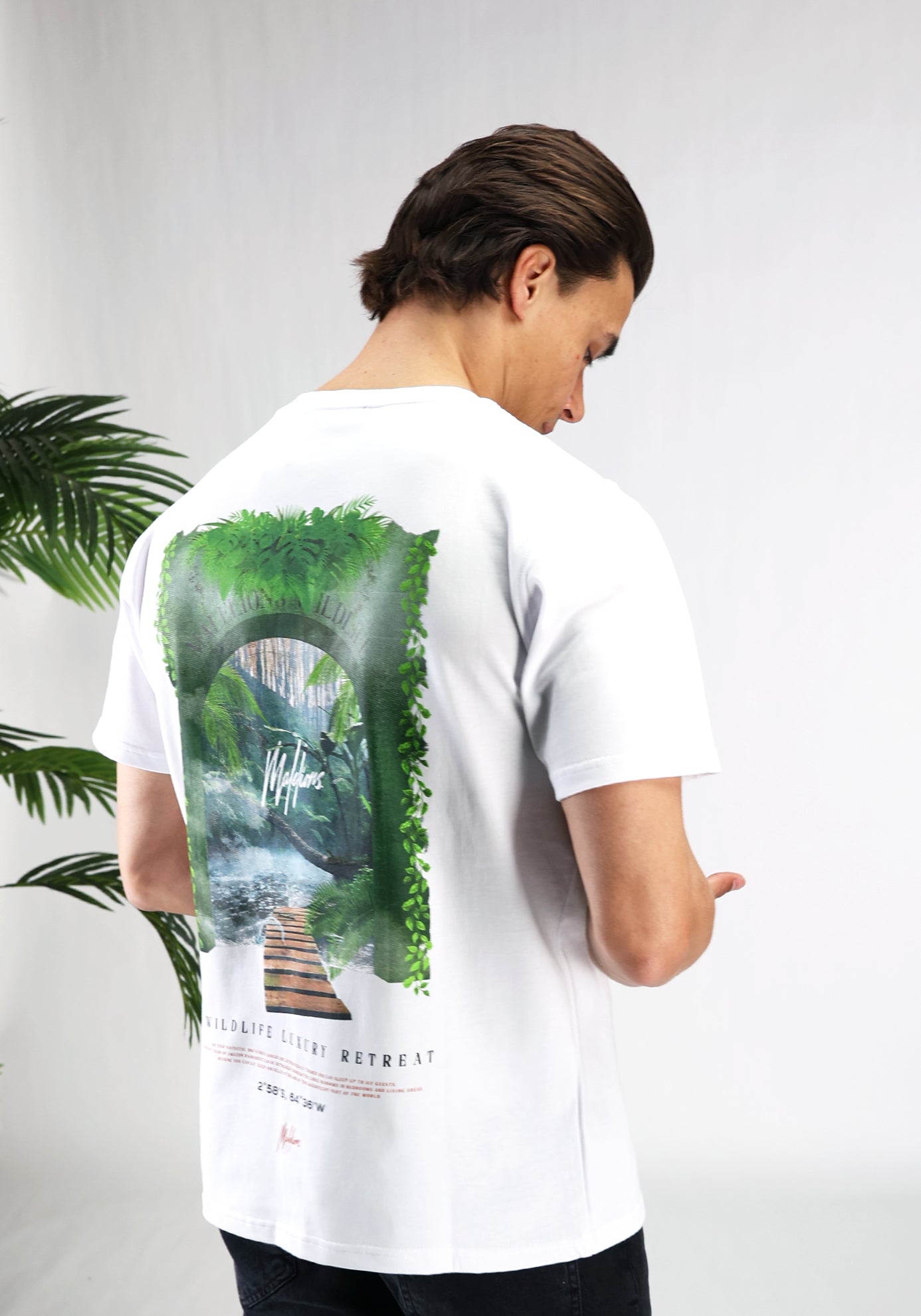 Cotton District MALELIONS RETREAT T-SHIRT WHITE