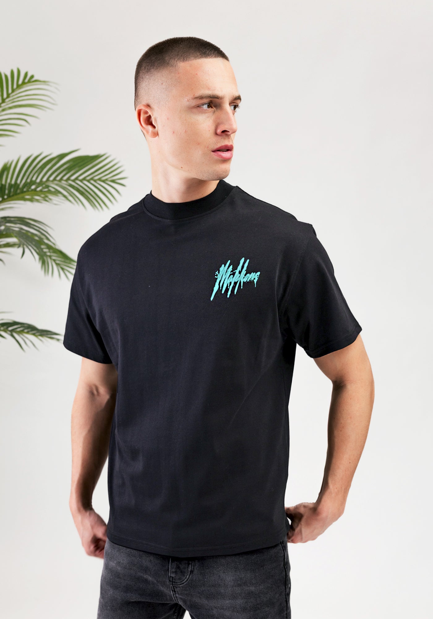 Cotton District MALELIONS SIGNATURE DRIP T-SHIRT BLACK