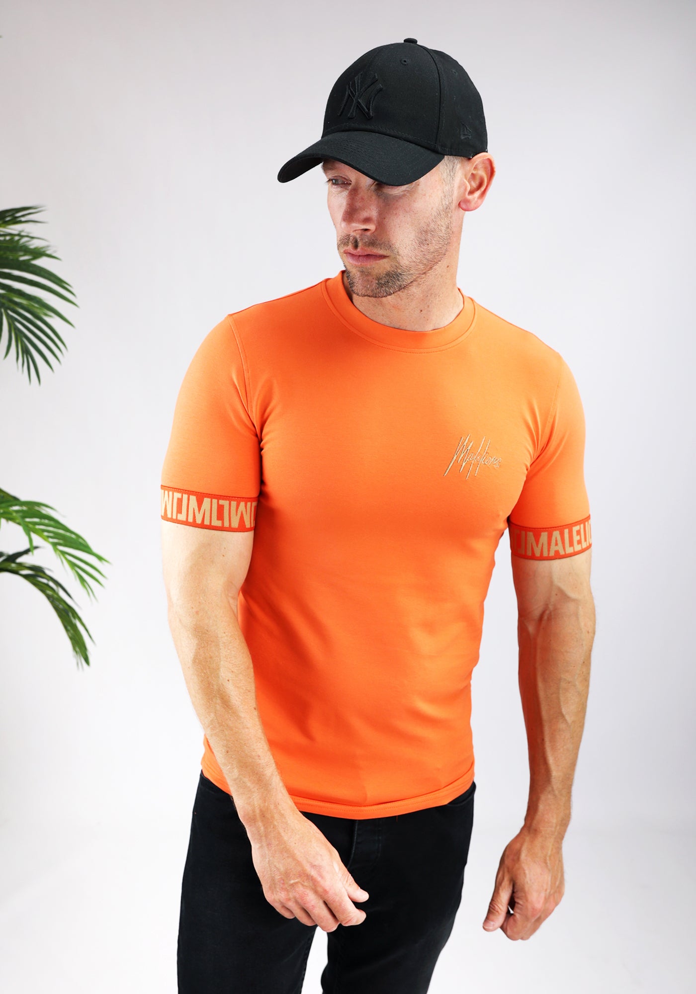 Cotton District MALELIONS VENETIAN T-SHIRT CORAL