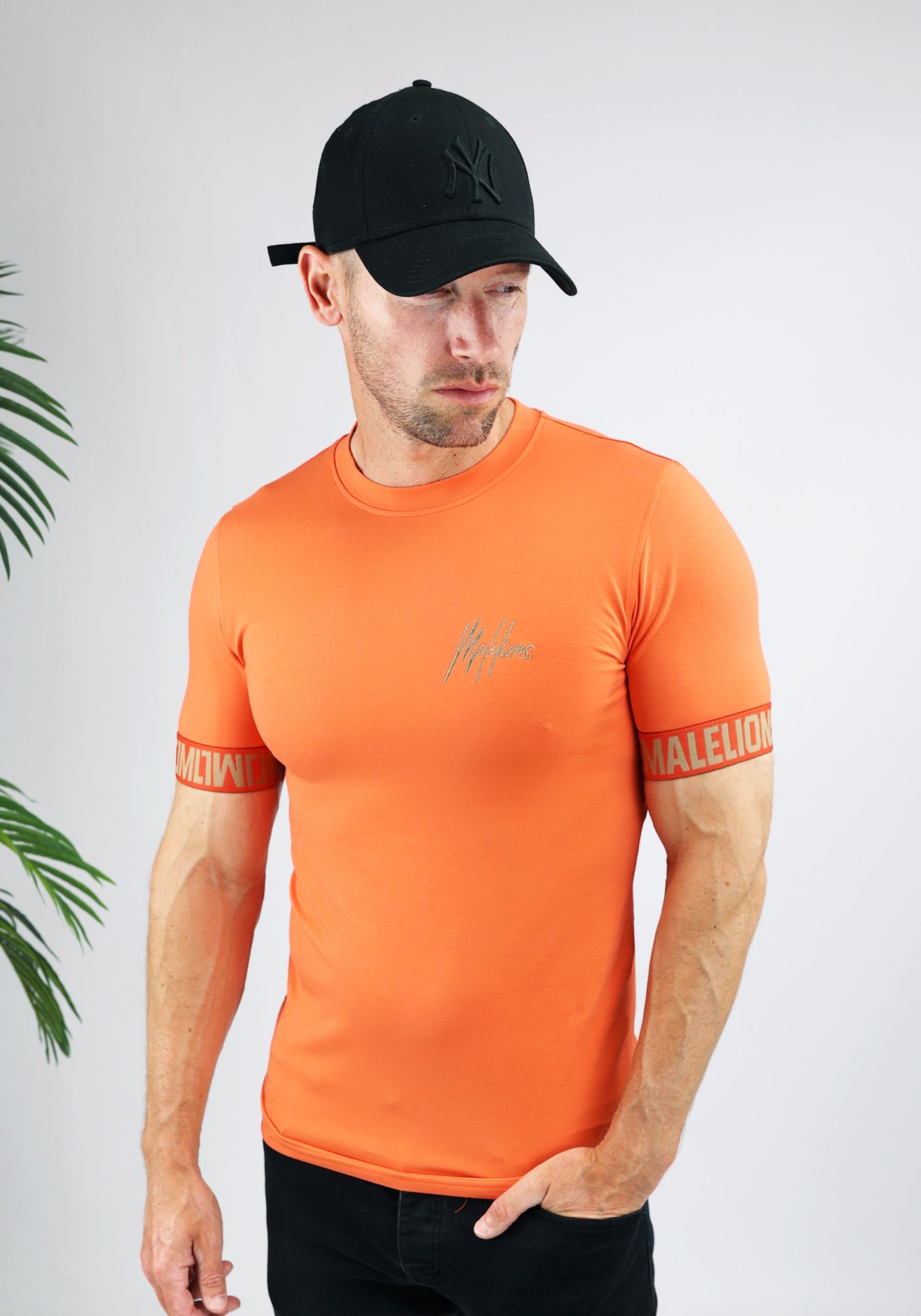 Cotton District MALELIONS VENETIAN T-SHIRT CORAL