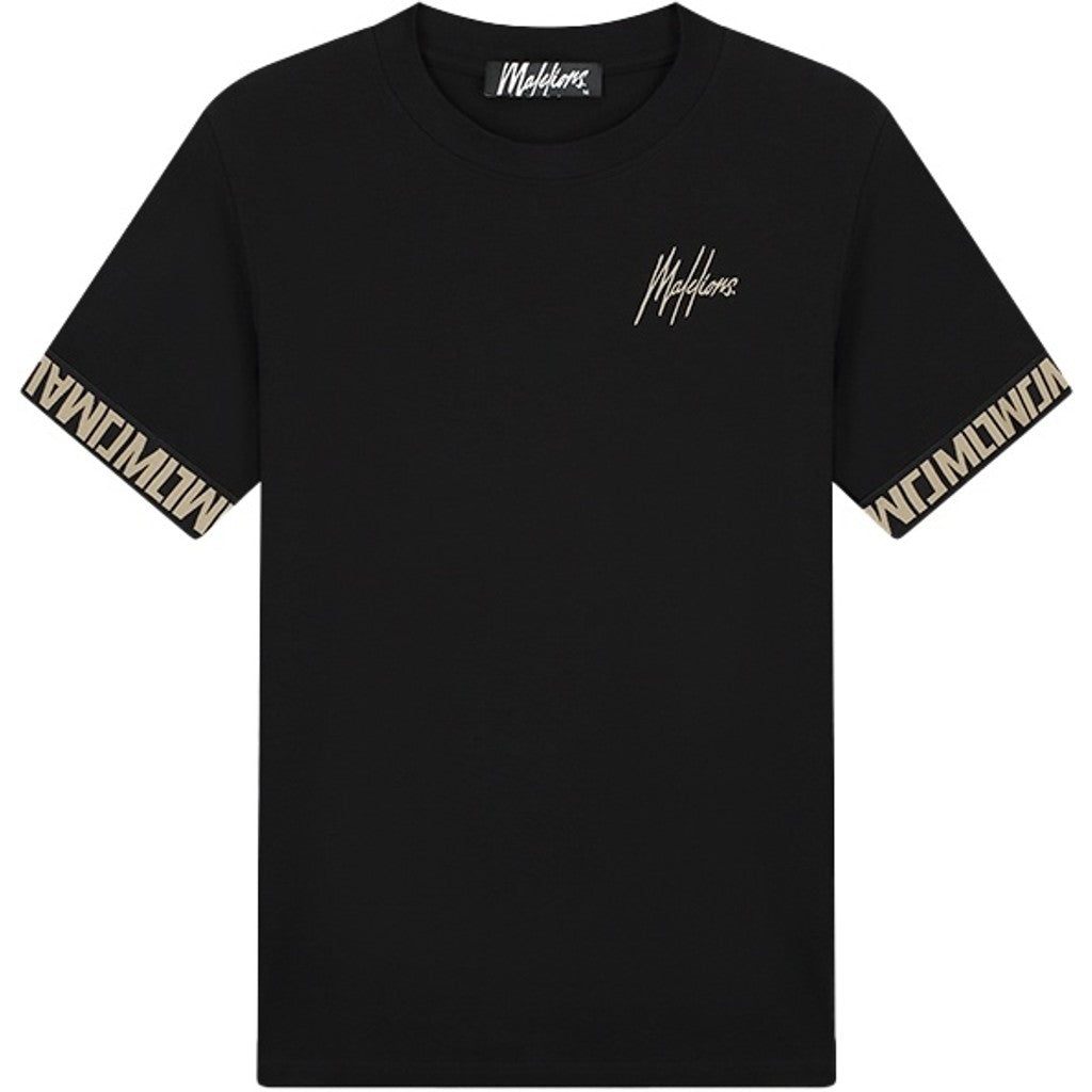 Cotton District MALELIONS VENETIAN T-SHIRT T-Shirts BLACK