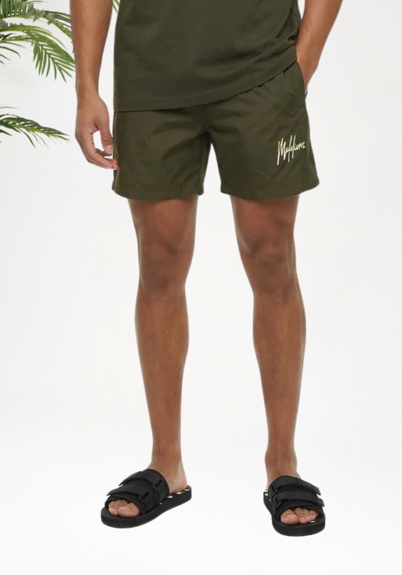 Cotton District Malelions Men Split Swim Shorts Shorts GREEN