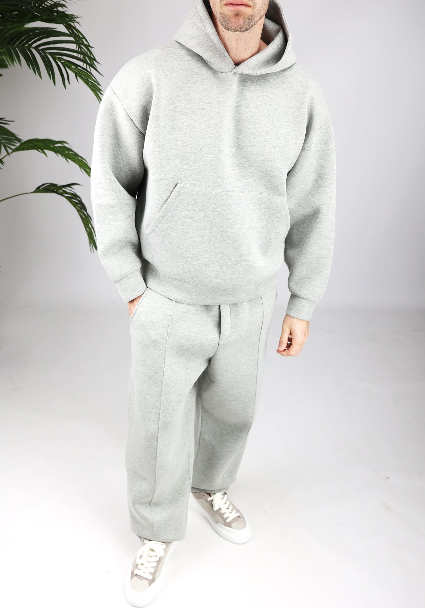 Cotton District OVERSIZED JOG SUIT GREY