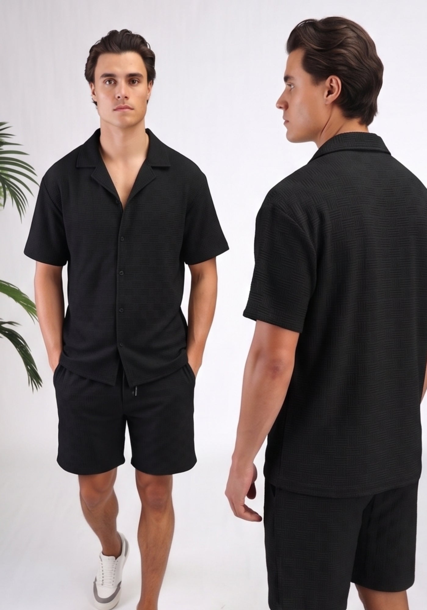 Cotton District PATTERN SUMMER SET Sets BLACK