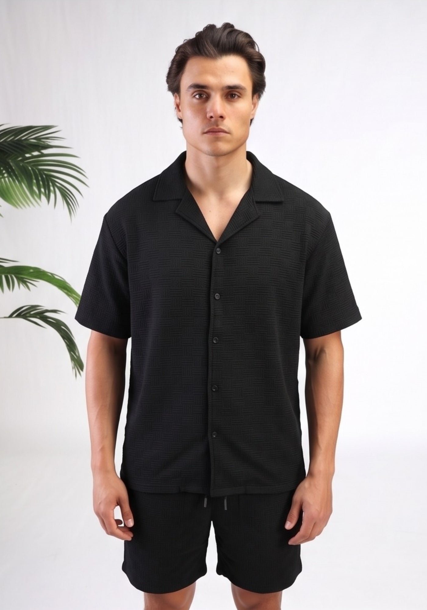 Cotton District PATTERN SUMMER SET Sets BLACK