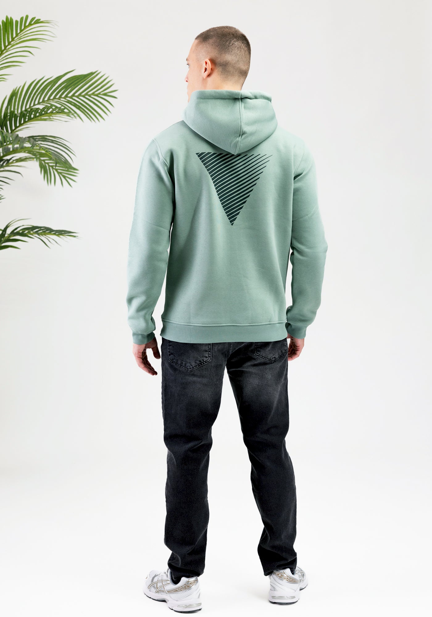 Cotton District PURE PATH ESSENTIAL HOODIE ARMY GREEN