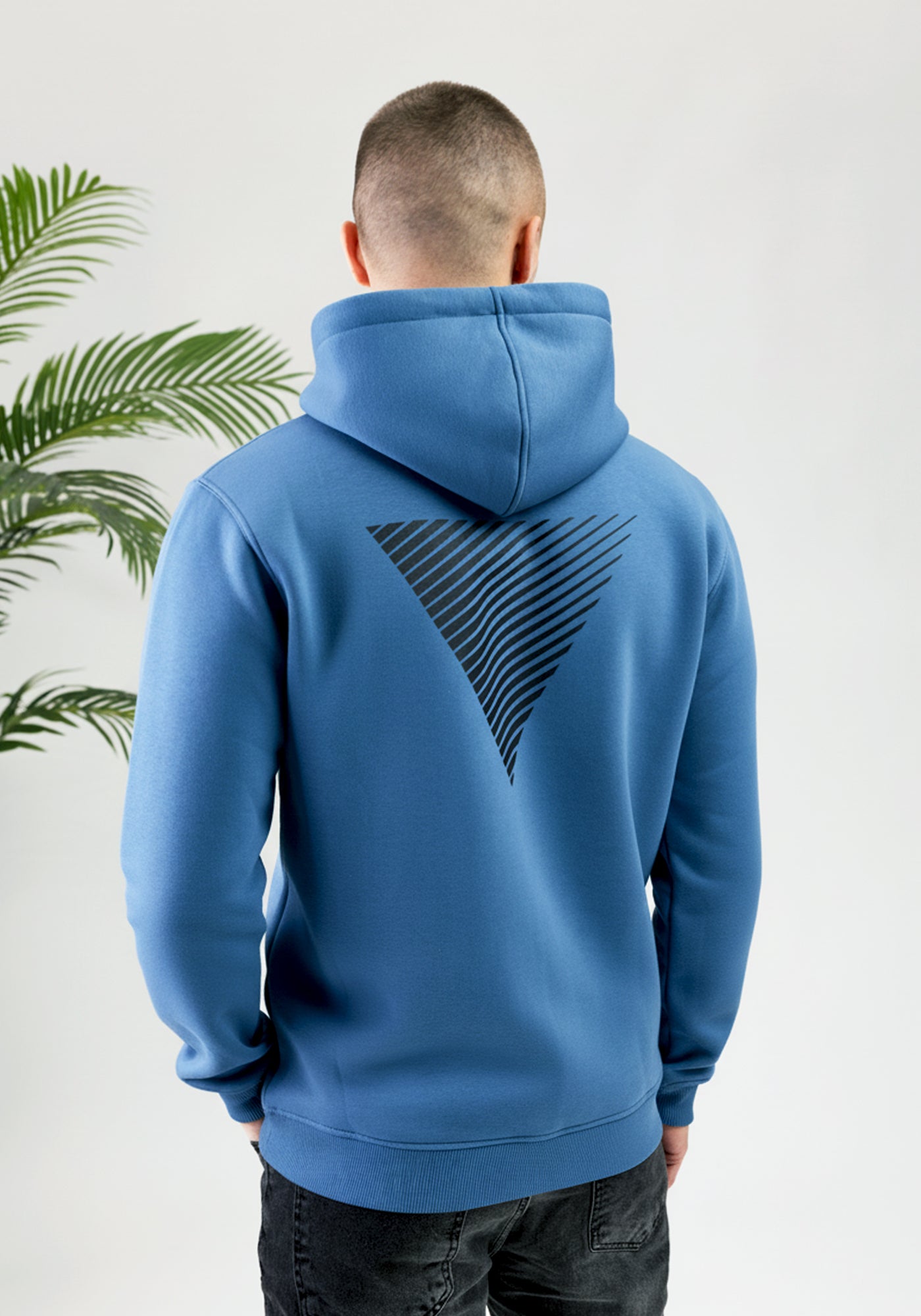 Cotton District PURE PATH ESSENTIAL HOODIE BLUE