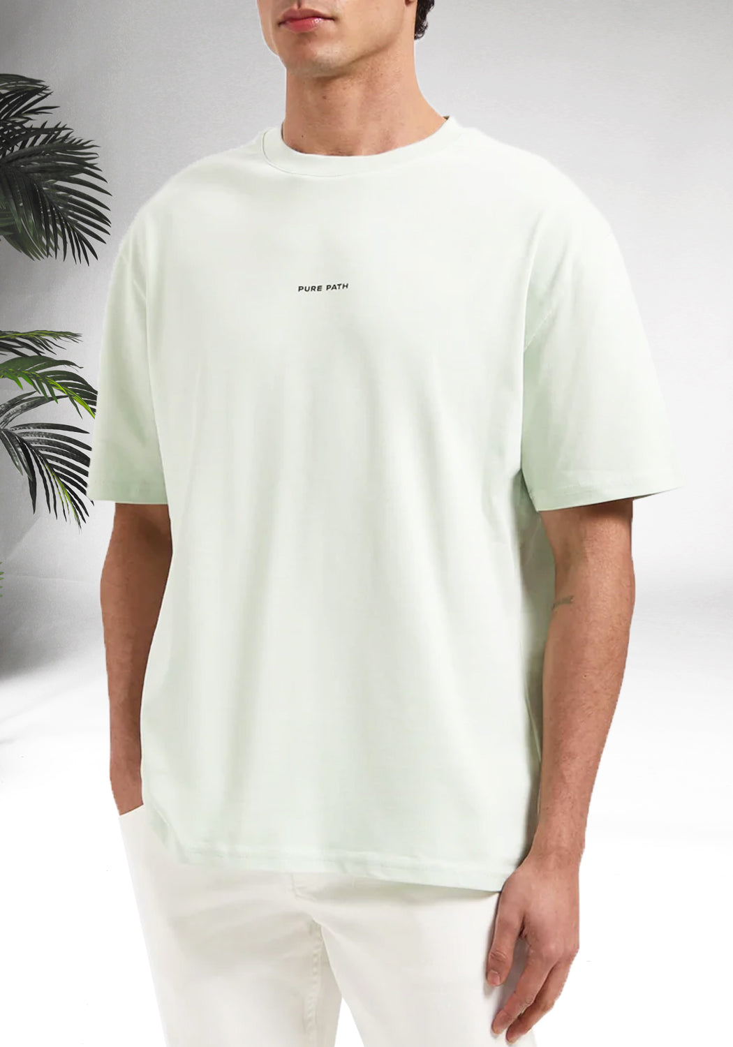 Cotton District PURE PATH – TROPICAL CREST T-SHIRT T-Shirts LIGHT GREEN