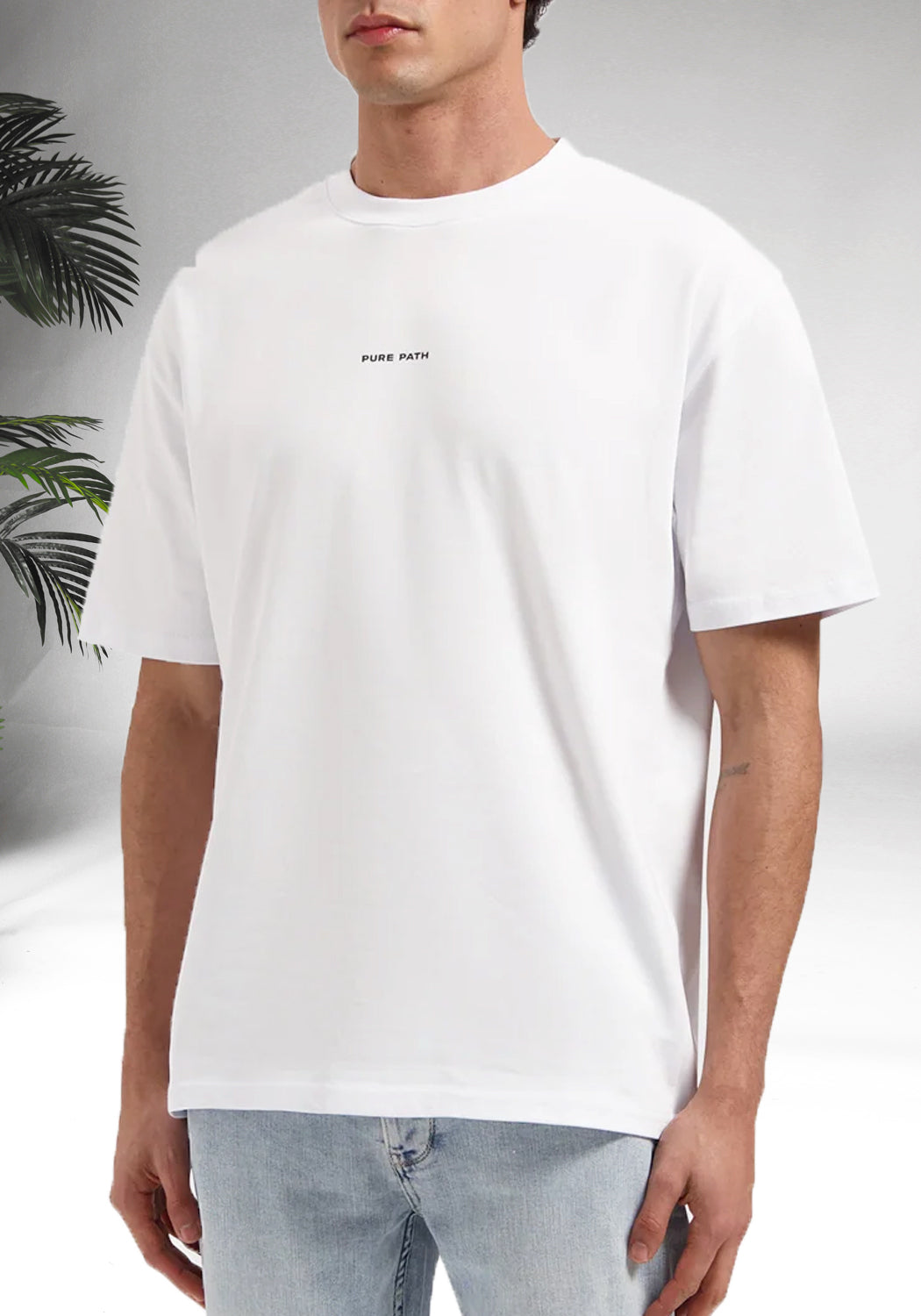 Cotton District PURE PATH – TROPICAL CREST T-SHIRT T-Shirts WHITE