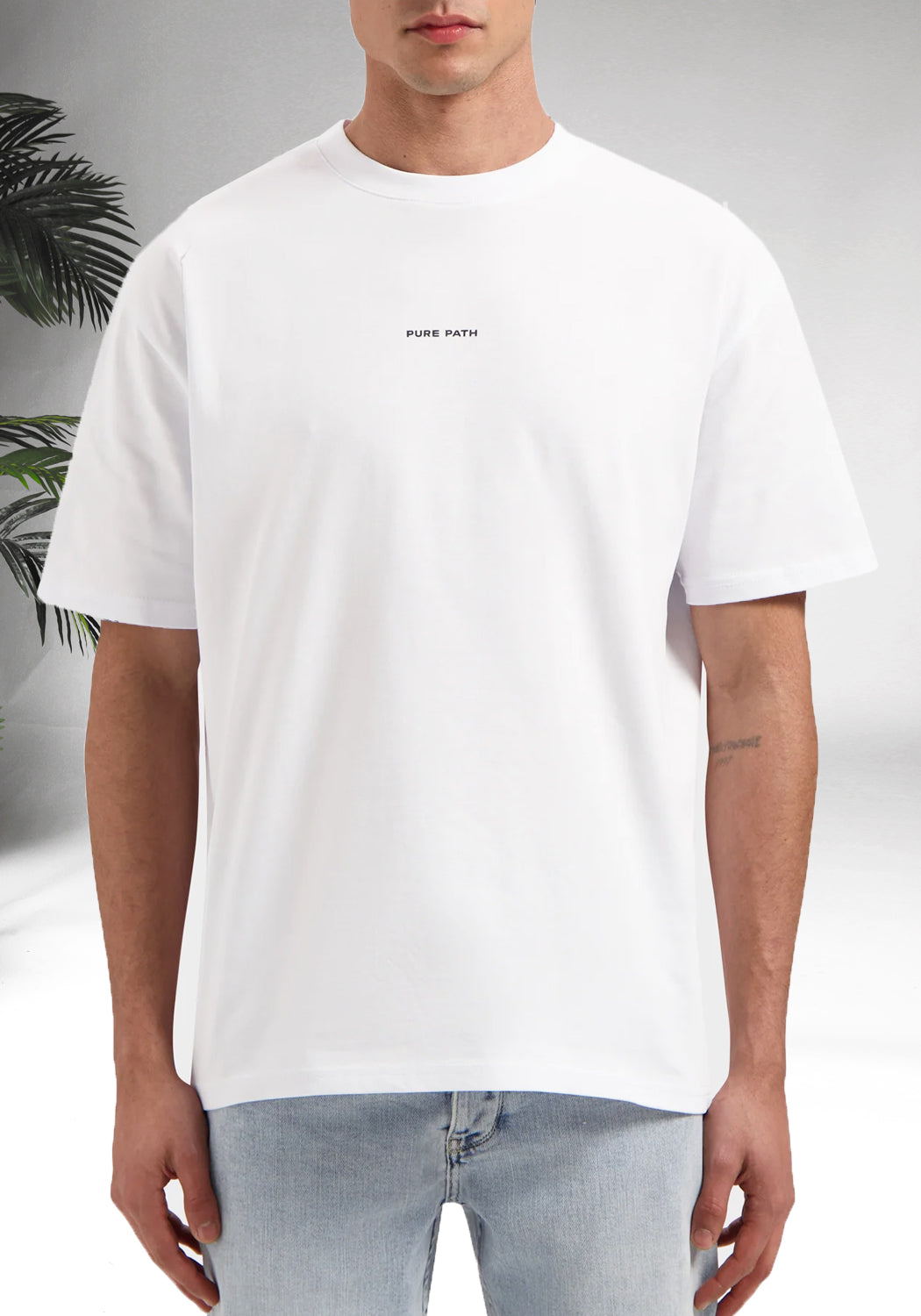 Cotton District PURE PATH – TROPICAL CREST T-SHIRT T-Shirts WHITE