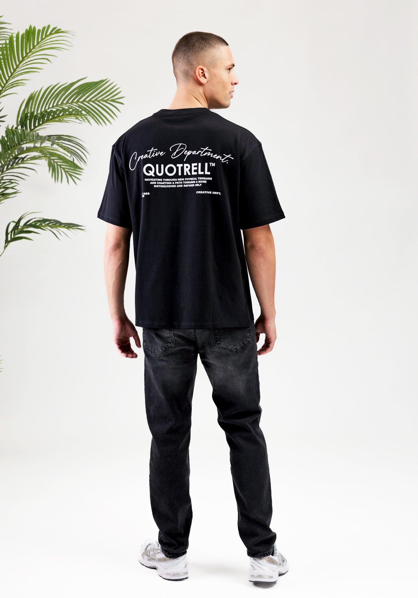 Cotton District QUOTRELL DEPARTMENT T-SHIRT BLACK