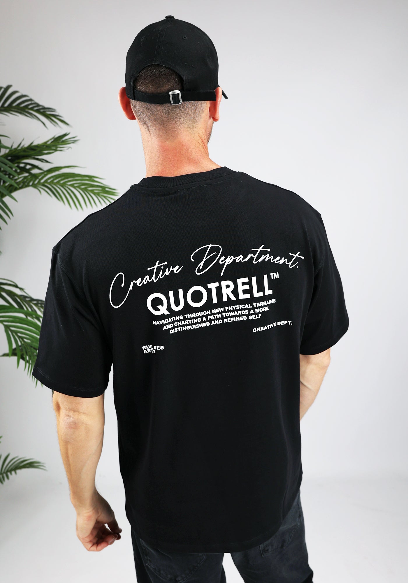 Cotton District QUOTRELL DEPARTMENT T-SHIRT BLACK