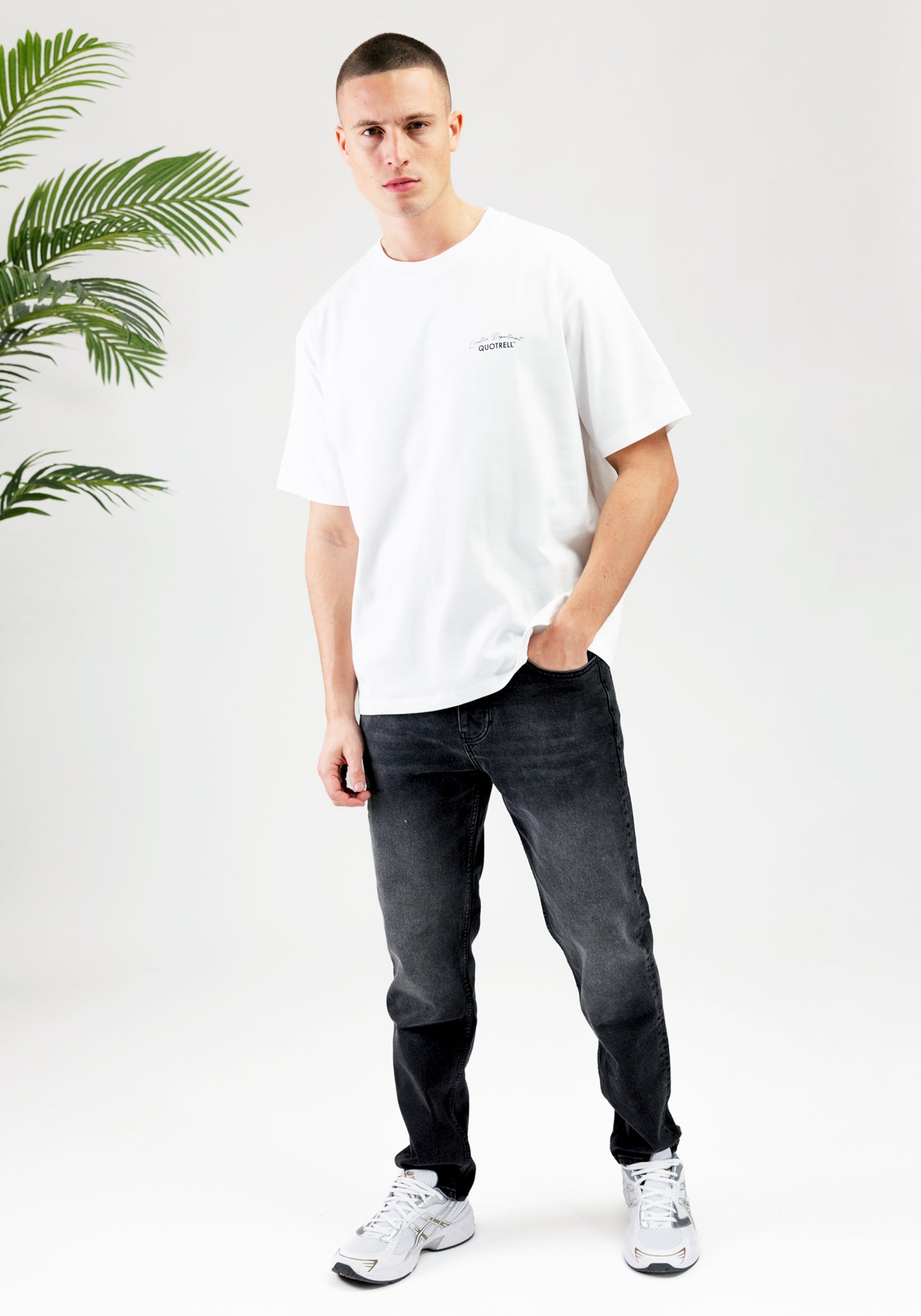 Cotton District QUOTRELL DEPARTMENT T-SHIRT WHITE
