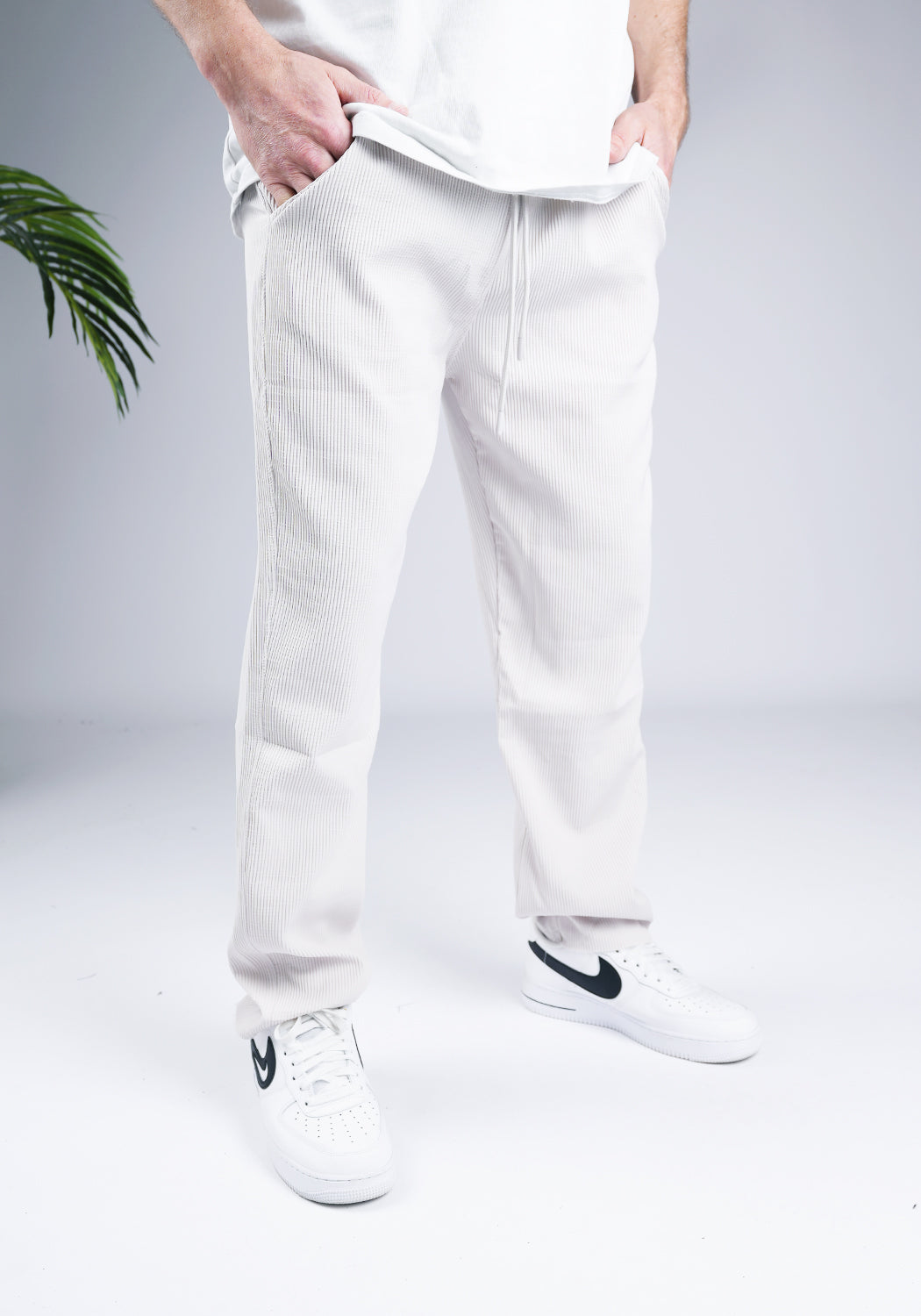 Cotton District RIBBED JOGGER GREY