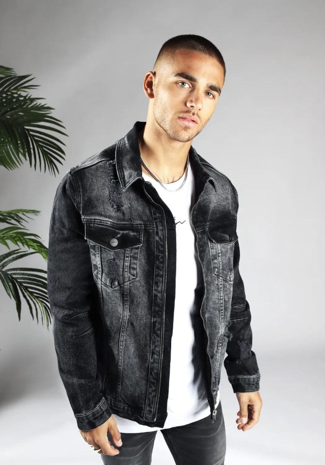 Cotton District SIGNATURE DENIM JACKET BLACK