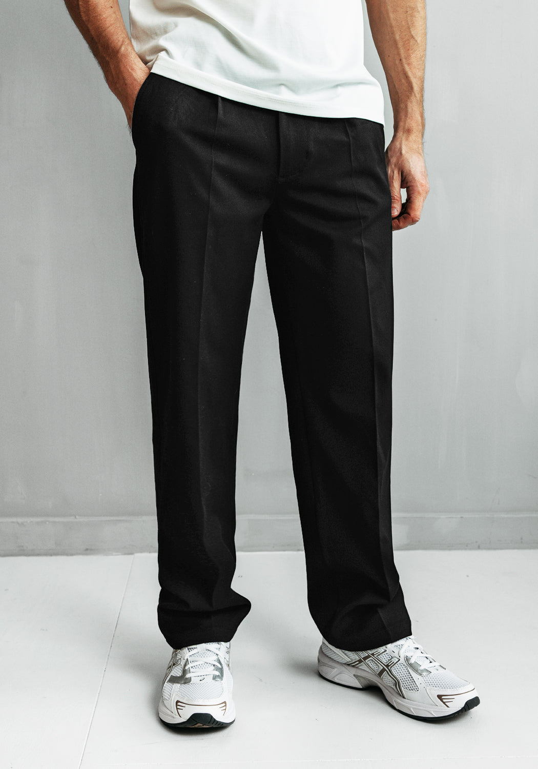 Cotton District STRAIGHT CHINO BLACK