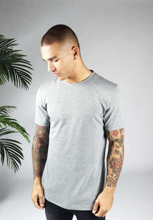 Cotton District STRAIGHT FIT STRETCH T-SHIRT GREY