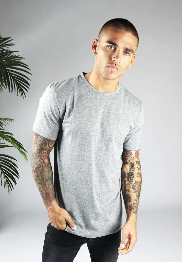 Cotton District STRAIGHT FIT STRETCH T-SHIRT GREY