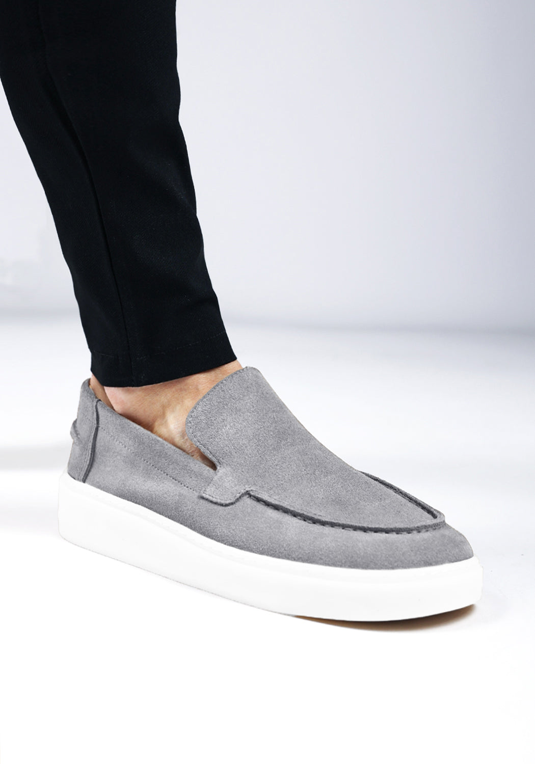 Cotton District SUEDE LOAFERS SAILOR ANTHRACITE